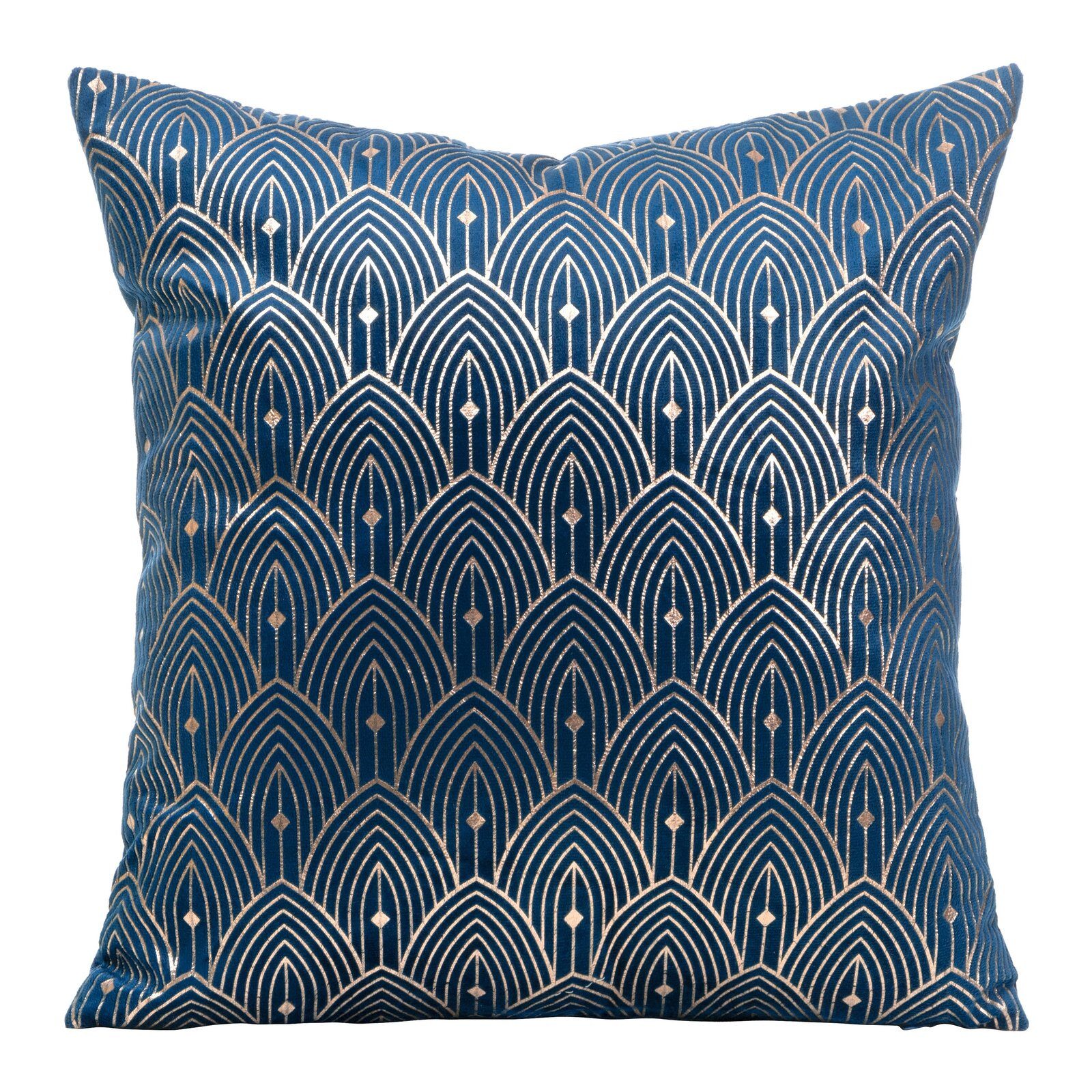 Design91 Kissenbezug AGNES, Glamouröse Kissenbezüge, elegante Sofakissen, goldenes Muster