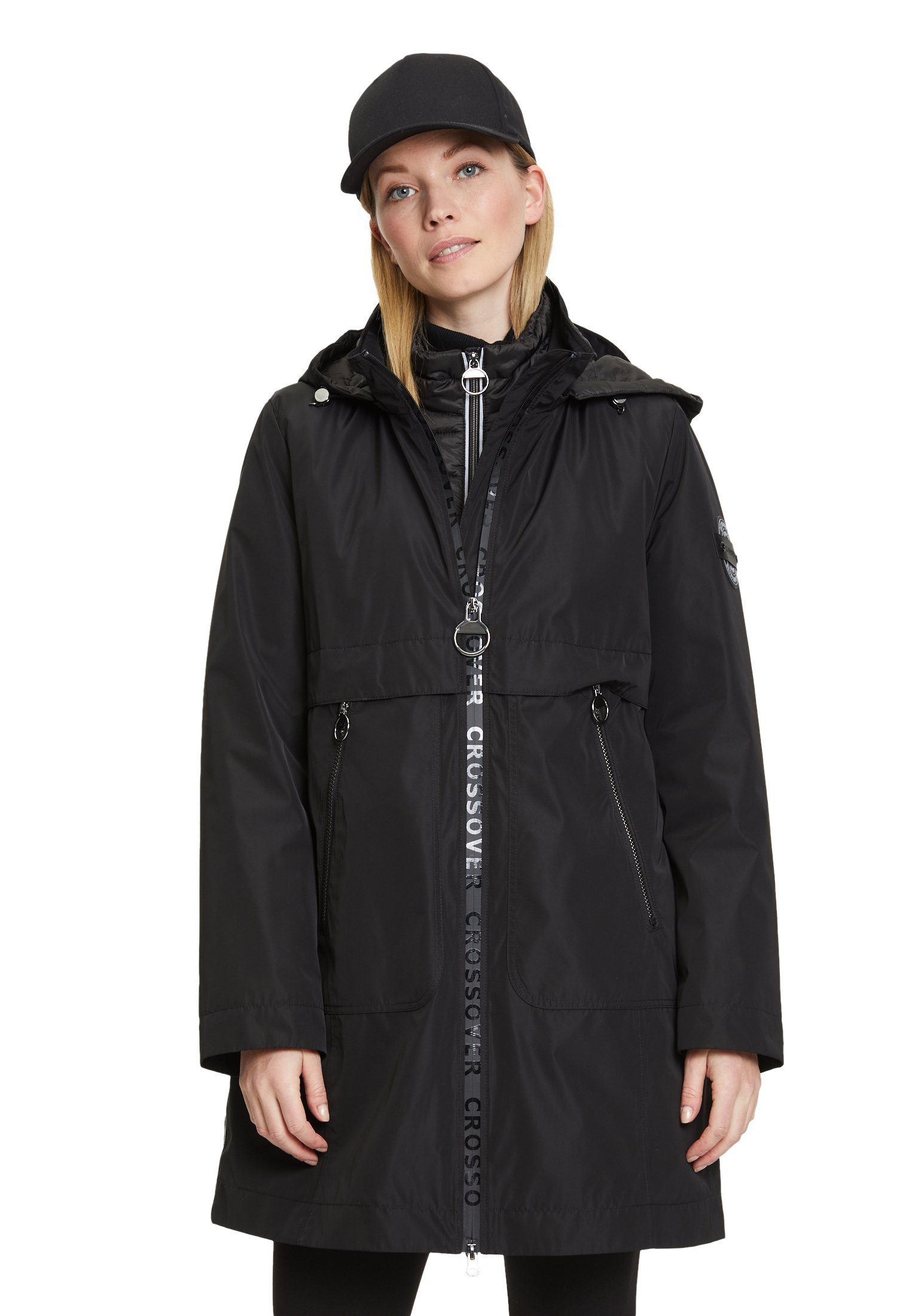 Betty Barclay Parka mit Schwarz Materialmix Funktion