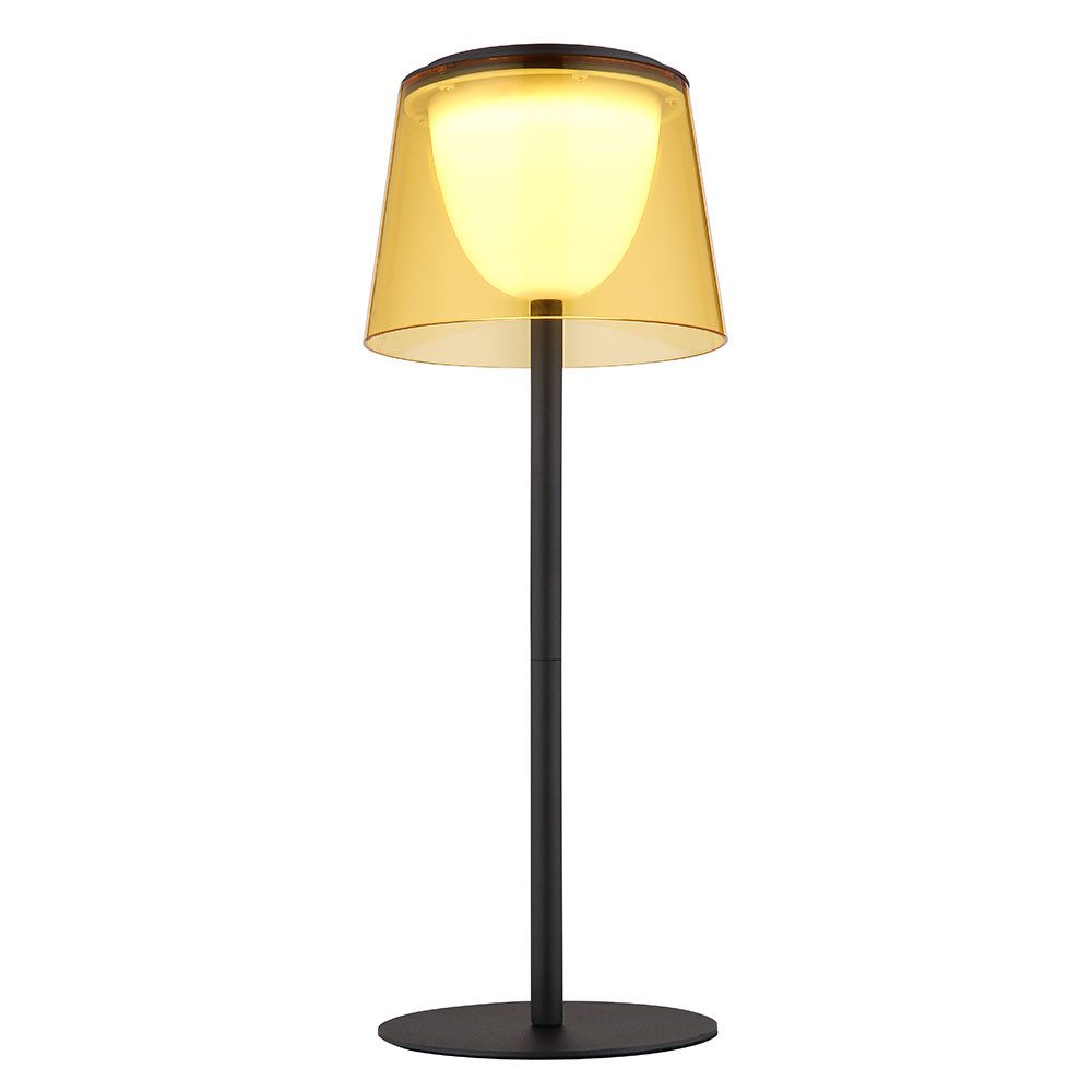 GLOBO LIGHTING LED Außen-Tischleuchte, LED-Leuchtmittel fest verbaut, Warmweiß, Tischleuchte Innen Außen LED Akku Touchdimmer pfirsich Gartenlampe