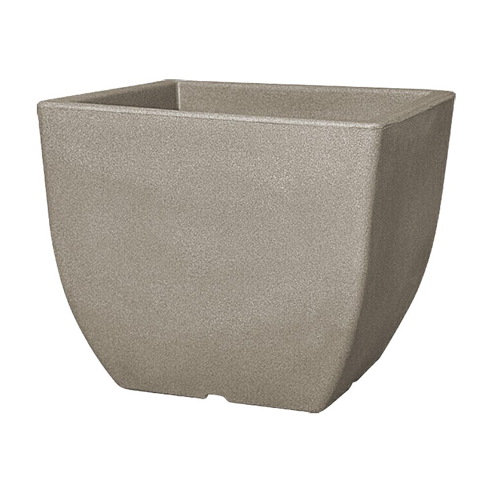 Scheurich Pflanzschale Pflanzkübel Pflanzschale Pflanzgefäß "Siena" 30 x 30 cm taupe-granit