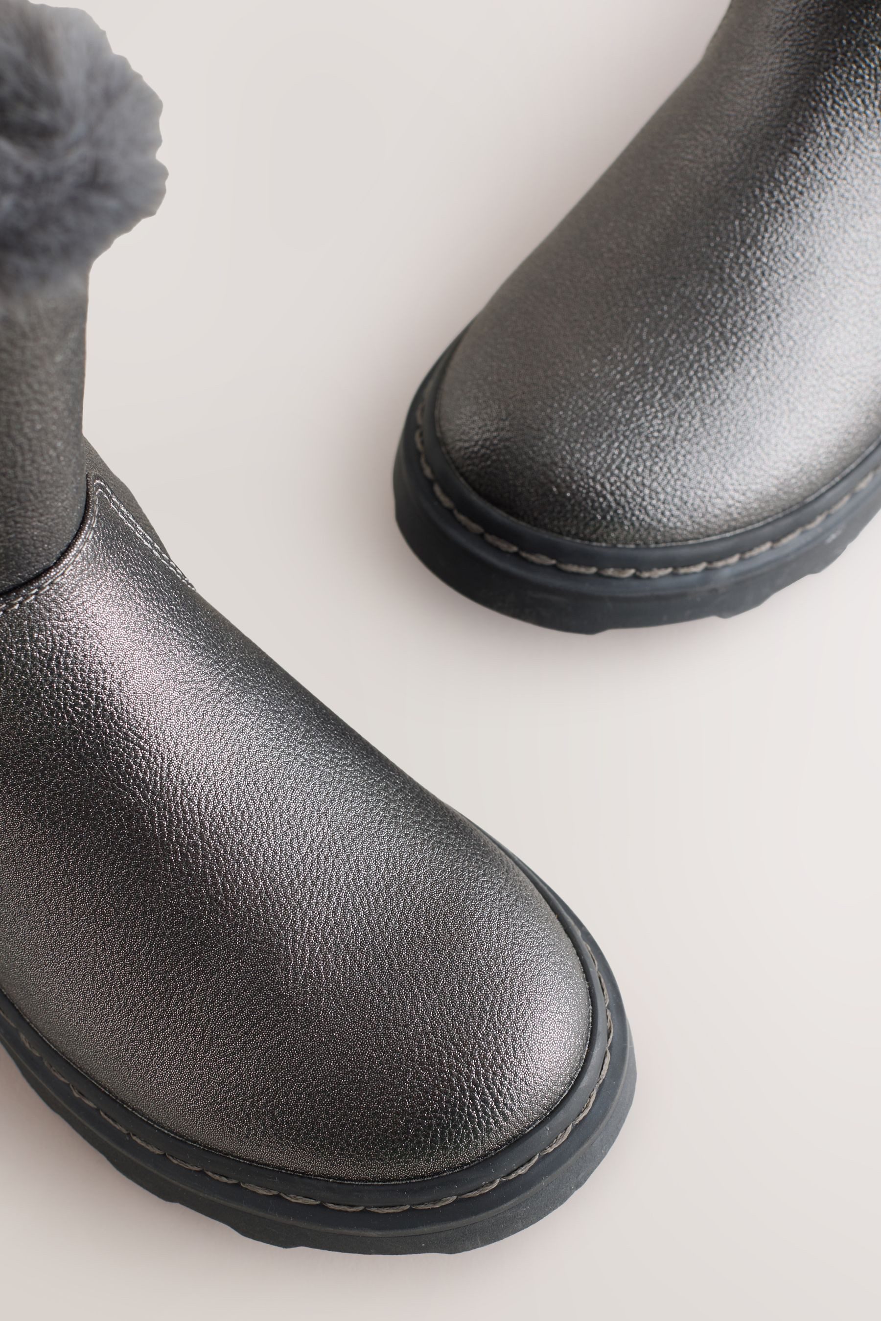 Next Schnallenstiefel mit Kunstfellfutter Stiefel (1-tlg)