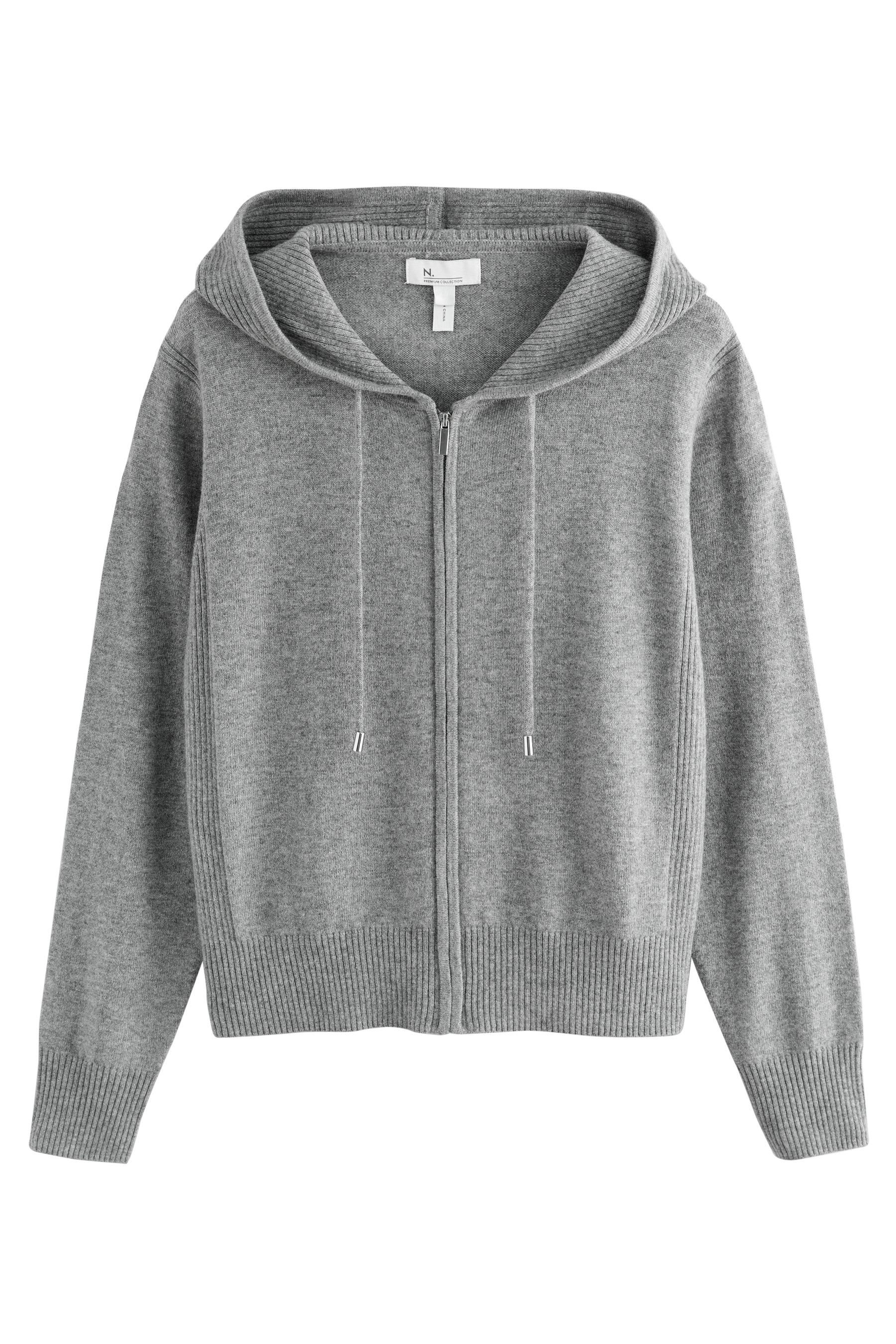 Next Strickpullover Gestrickte Co-Ord Kapuzenjacke aus Kaschmirmix (1-tlg) günstig online kaufen