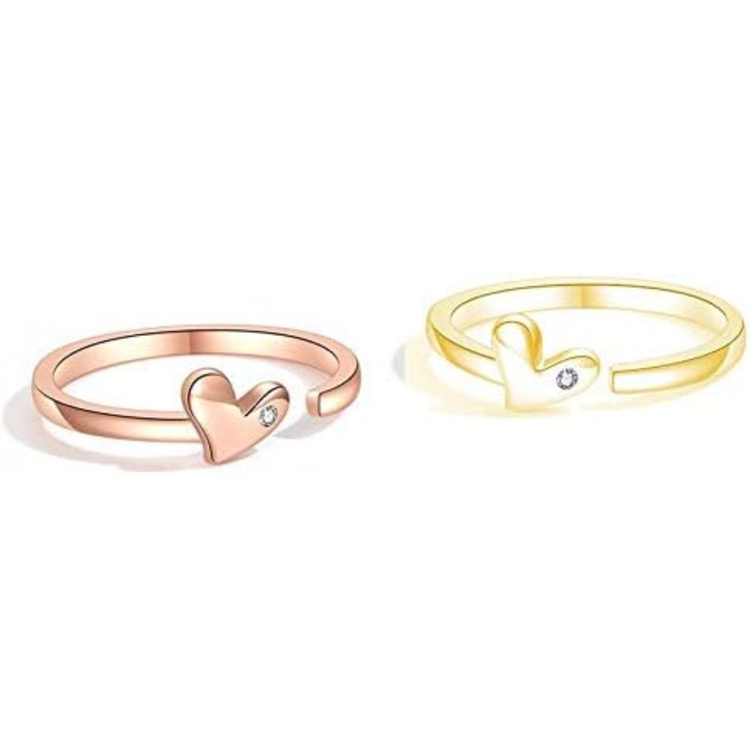 Lisandra Scott Silberring Verstellbar mit Herz & Zirkonia Stein - Verstellbarer Ring für Damen, Dein Herz, dein Ring