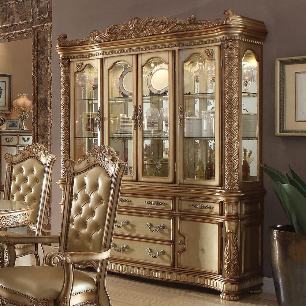 Xlmoebel Vitrine Barock Vitrine aus edlem Holz im klassischen Design Hergestellt in Europa