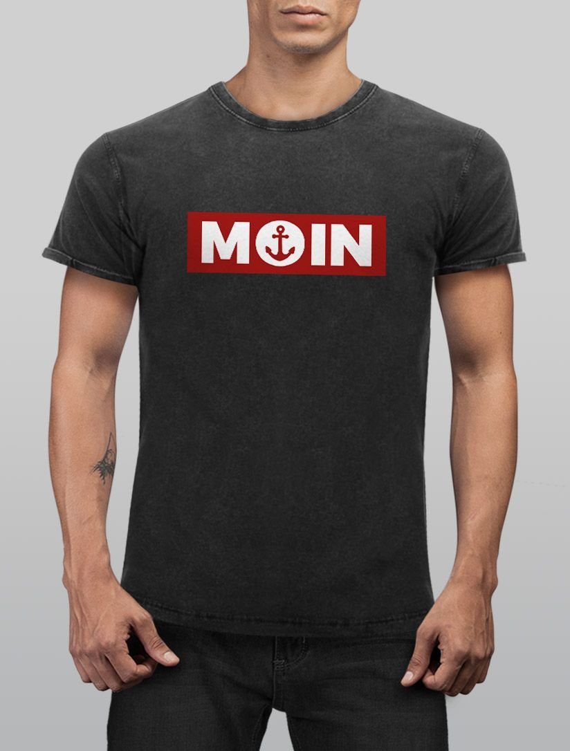 Neverless Print-Shirt Herren Vintage Shirt Moin günstig online kaufen