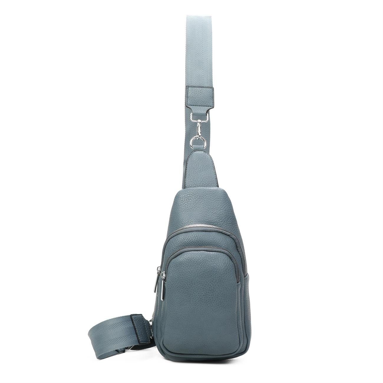 ITALYSHOP24 Schultertasche Unisex Sling-Tasche Bodybag Crossbody Brusttasche, Umhängetasche, Crossover & Rucksack