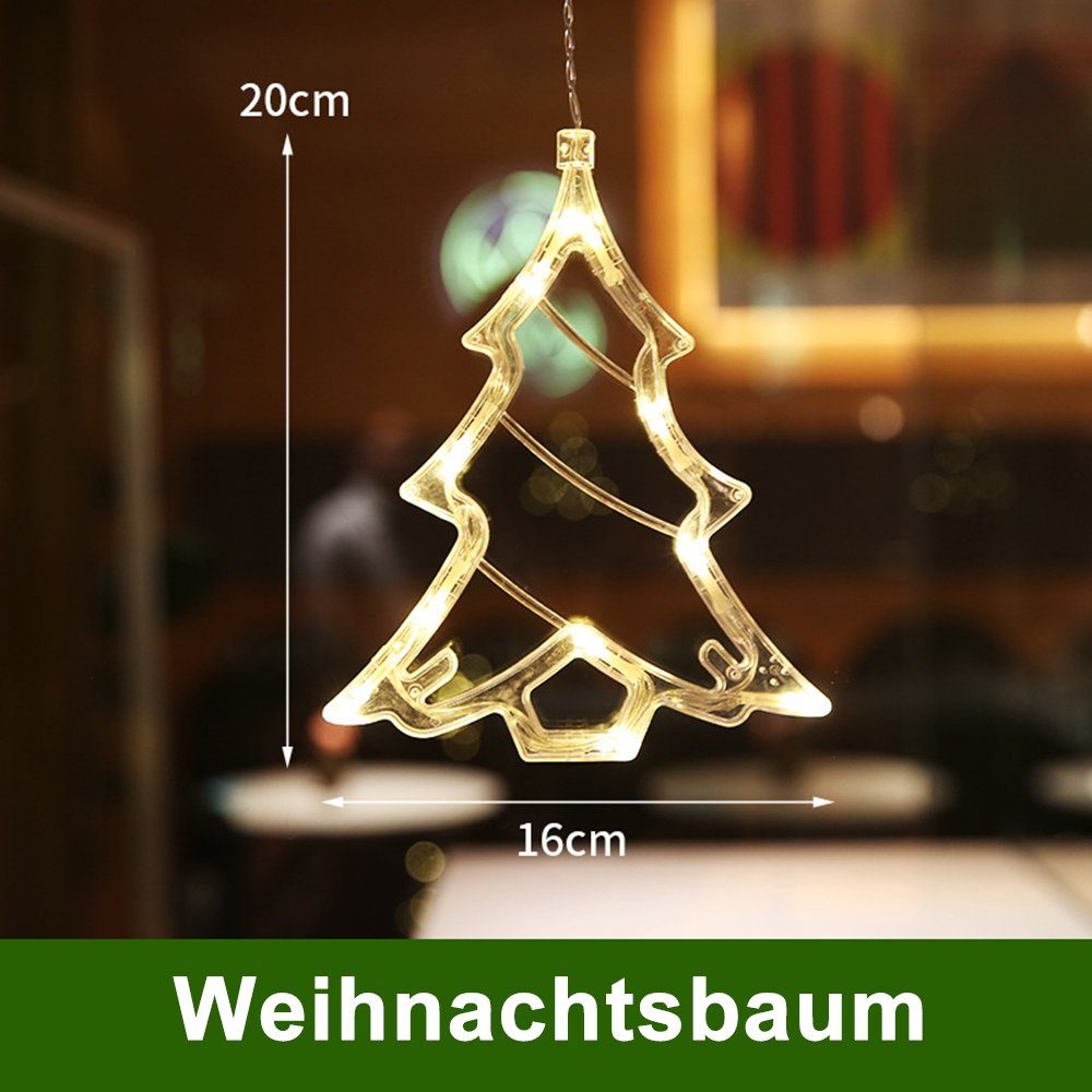 Sunicol Lichterkette LED Lichtervorhang mit Saugnapf, Weihnachten Fensterde günstig online kaufen
