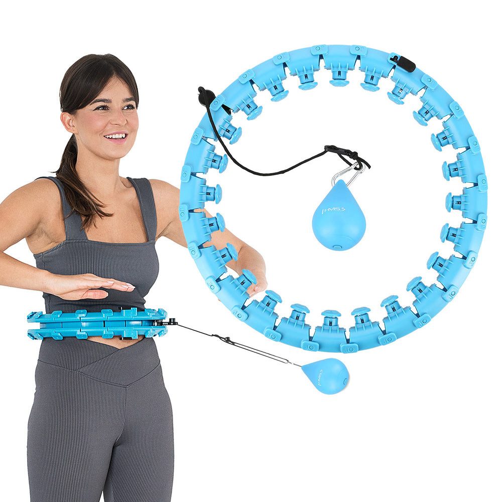 HMS Trainingsring Hula-Hoop Reifen Fitnessreifen (1-tlg., Massagepunkten), Anpassbarer Umfang von 48 bis 106,5 cm sorgt für festen Sitz