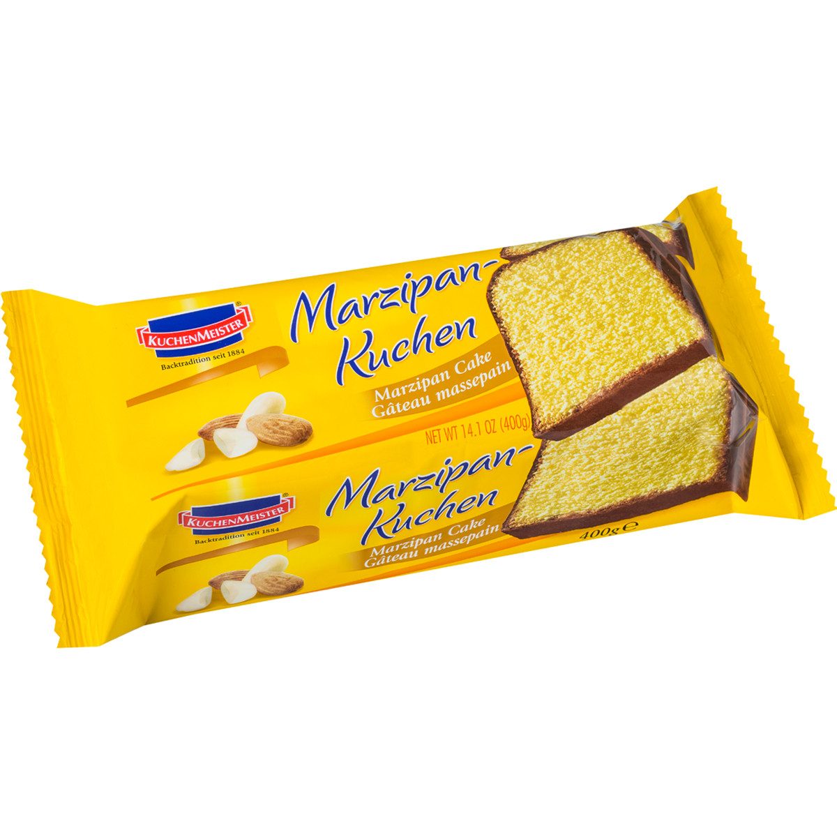 KuchenMeister Kuchen, KuchenMeister Marzipan Kuchen saftiger Rührkuchen mit Marzipan 400g