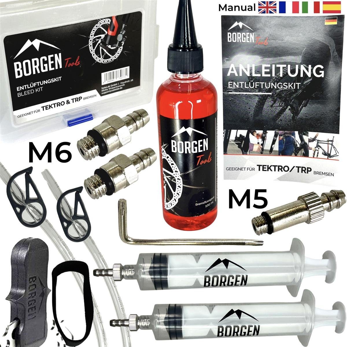 Borgen Fahrrad-Montageständer Borgen Service Kit Tektro Scheibenbremsen Mineral TRP Öl mit für &