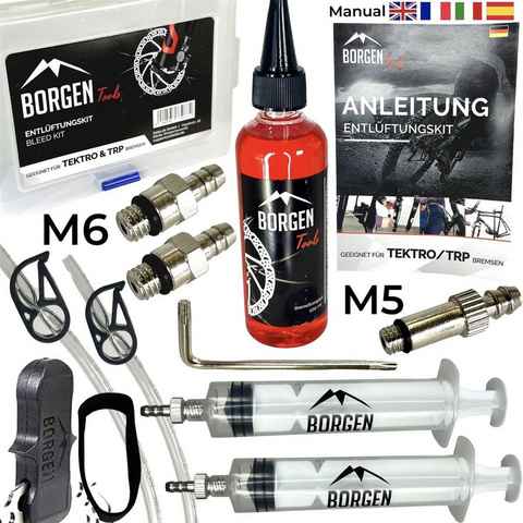 Borgen Fahrrad-Montageständer Borgen Service Kit mit Mineral Öl für Tektro & TRP Scheibenbremsen