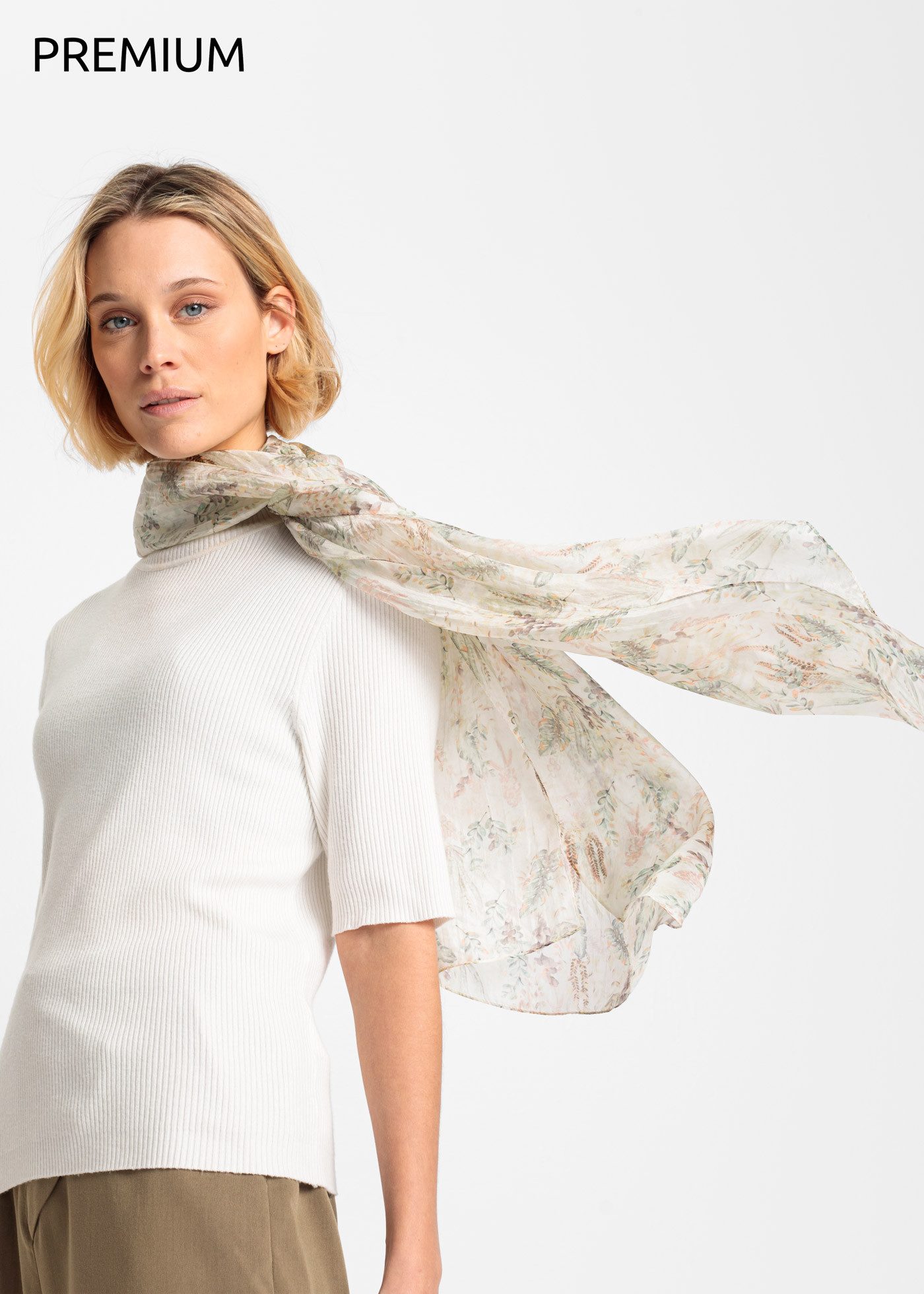 bonprix Schal, aus reiner Seide, klassischer Stil, leichtes Material