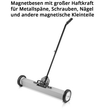 STAHLWERK Handkehrmaschine Magnet-Bodenkehrer MBK-30 ST mit 762 mm Breite, 76,2 cm Arbeitsbreite, (Packung, 1-St), 20 kg Fassungsvermögen, Magnetbesen / Spänesammler