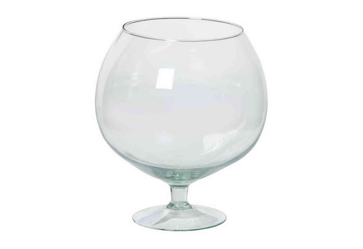 INNA-Glas Glas XXL Dekoglas Roger auf Standfuß, Kugel - Rund, klar, 22,5cm, Ø 13,5cm, Glas