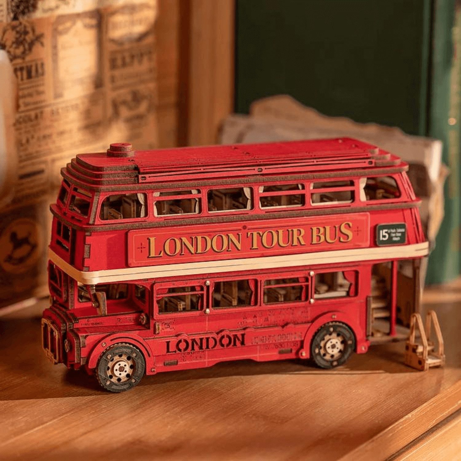 Robotime 3D-Puzzle Robotime London Tour Bus 3D Puzzle, 255 Puzzleteile günstig online kaufen