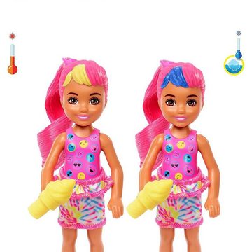 Mattel® Anziehpuppe Mattel HCC90 Barbie Chelsea Color Reveal Puppe+Überraschungs-Zubehör