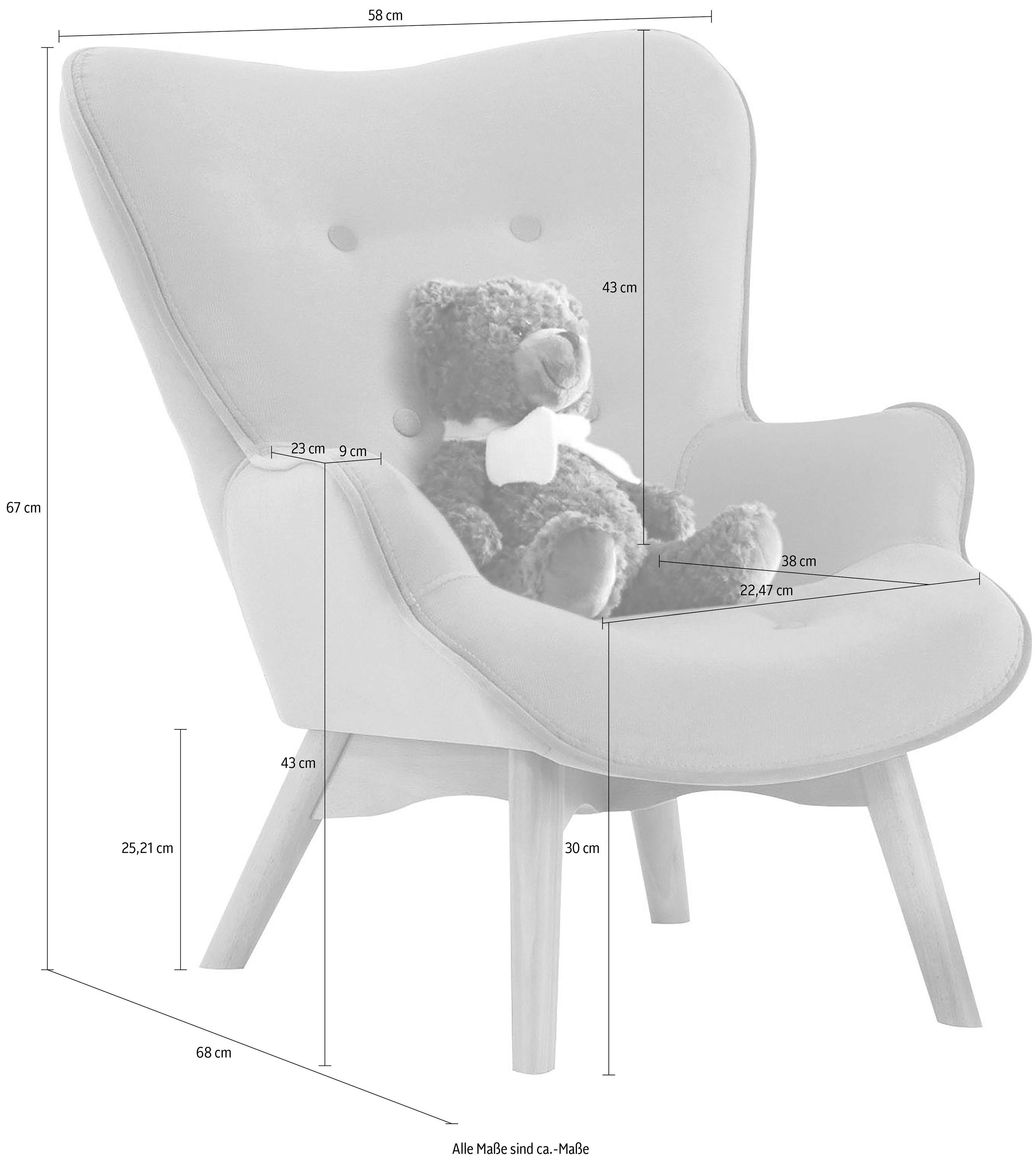 Kinder Ausführung in kleiner Sessel Mini, Lüttenhütt Duca für