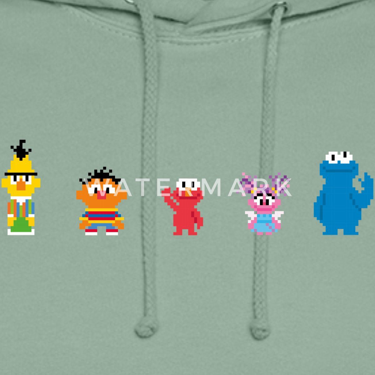 Spreadshirt Hoodie Sesamstraße Pixel Charaktere Unisex Hoodie (1-tlg)
