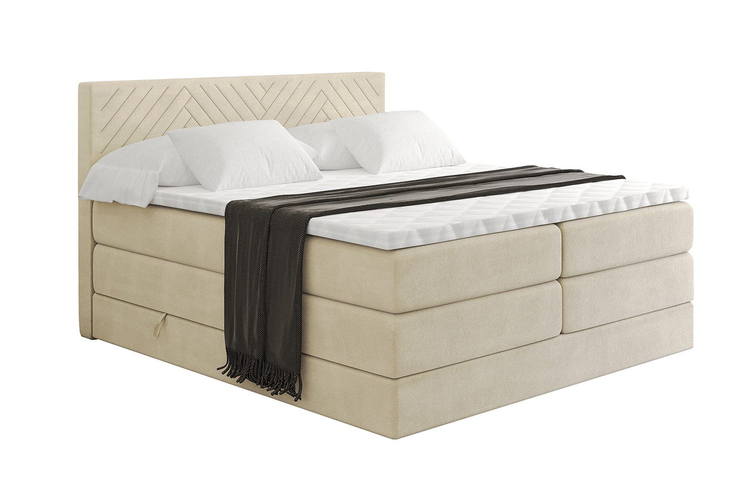 ALTDECOR Boxspringbett VEXA KING (Multipocket-Matratze H4, günstig online kaufen