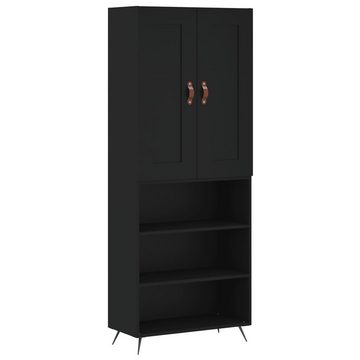 furnicato Sideboard Highboard Schwarz 69,5x34x180 cm Holzwerkstoff