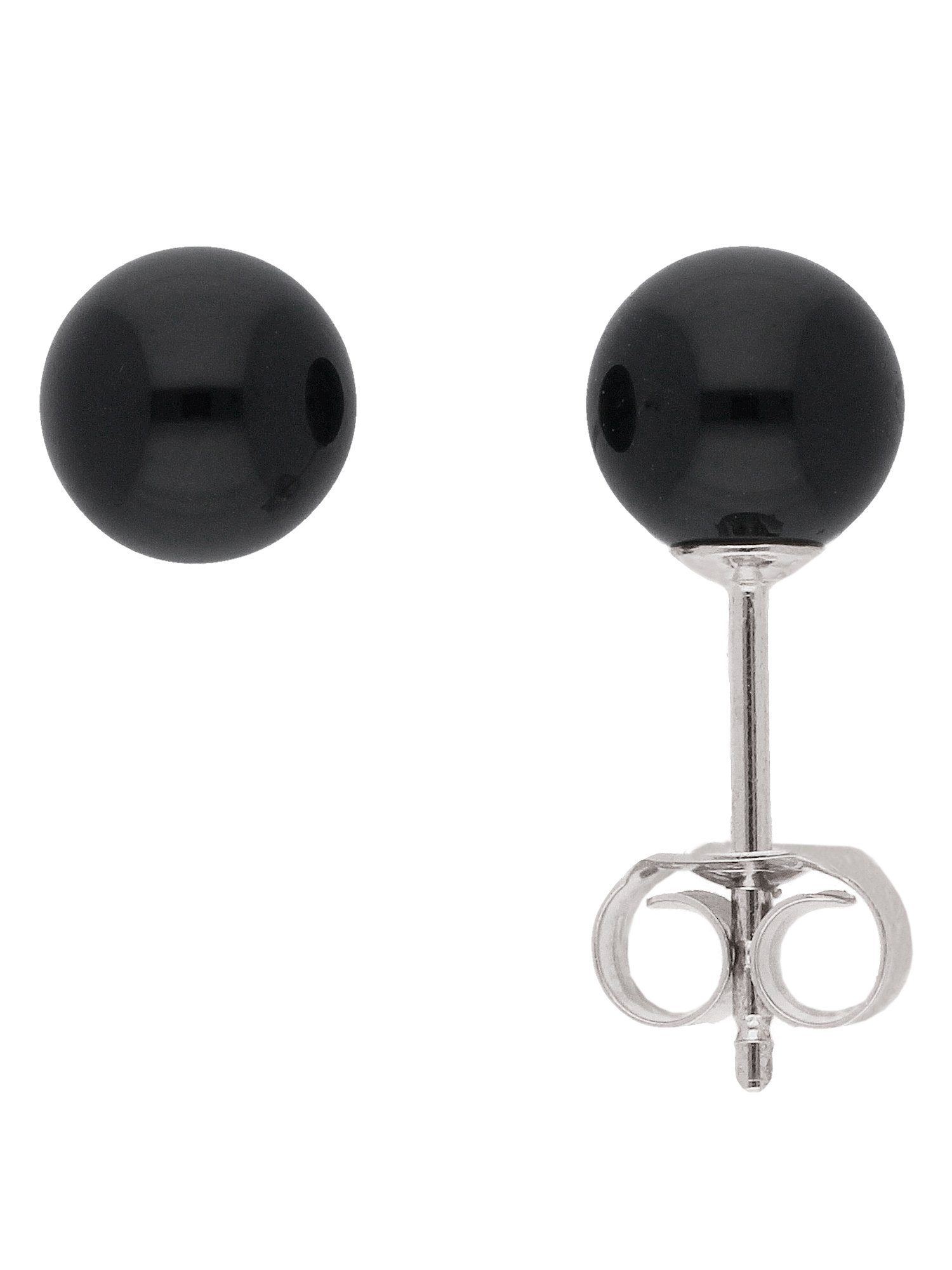 Adelia´s Silber Silber mit für Paar Paar 925 Ø Onyx Ohrringe mit Ohrhänger Sterling mm, Ohrstecker Onyx / 1 6,5 Damen 925 Silberschmuck