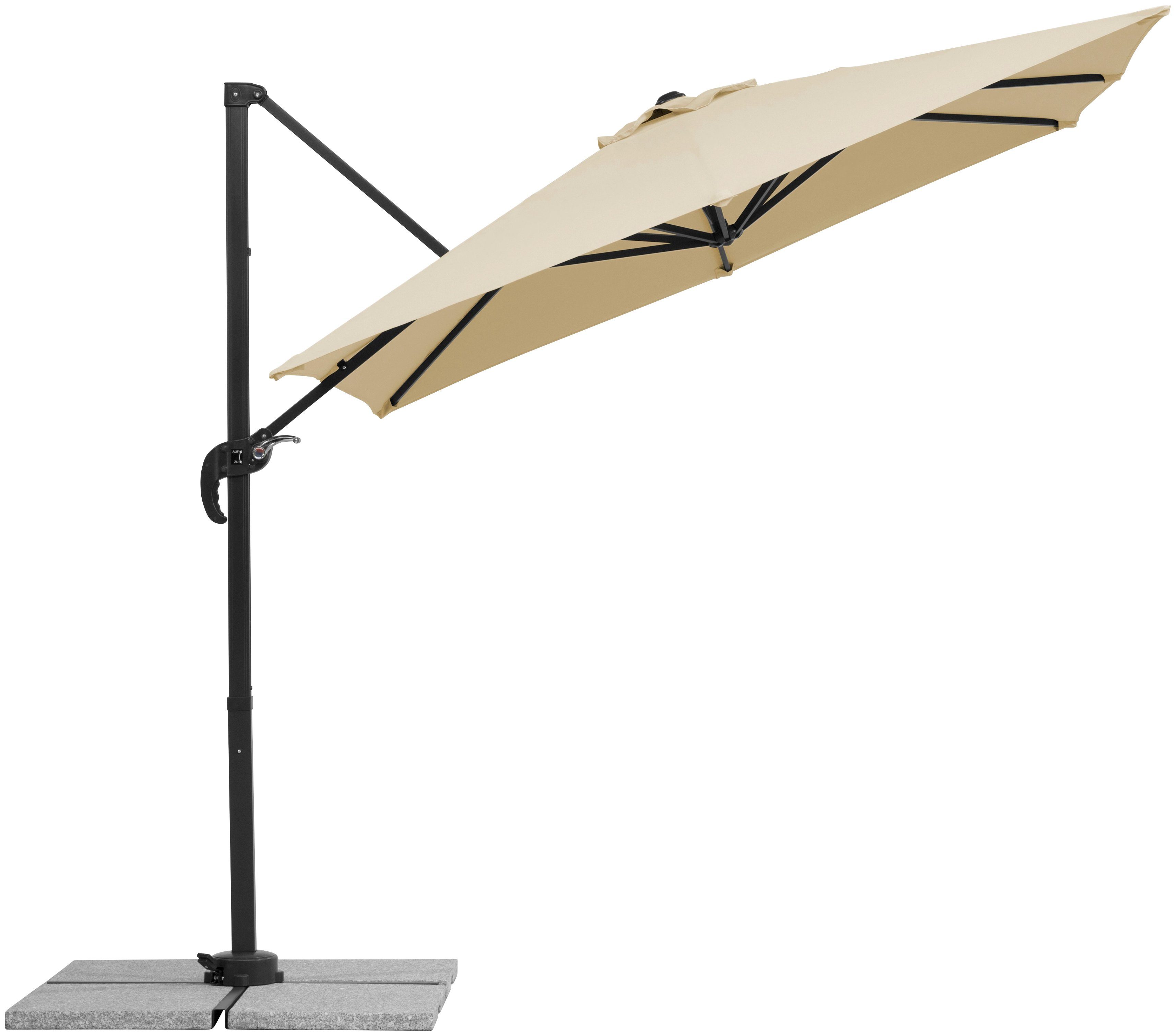 Schneider Schirme Ampelschirm Rhodos Junior, LxB: 230x230 cm, mit Schutzhülle, ohne Wegeplatten – Bild 4 von 5