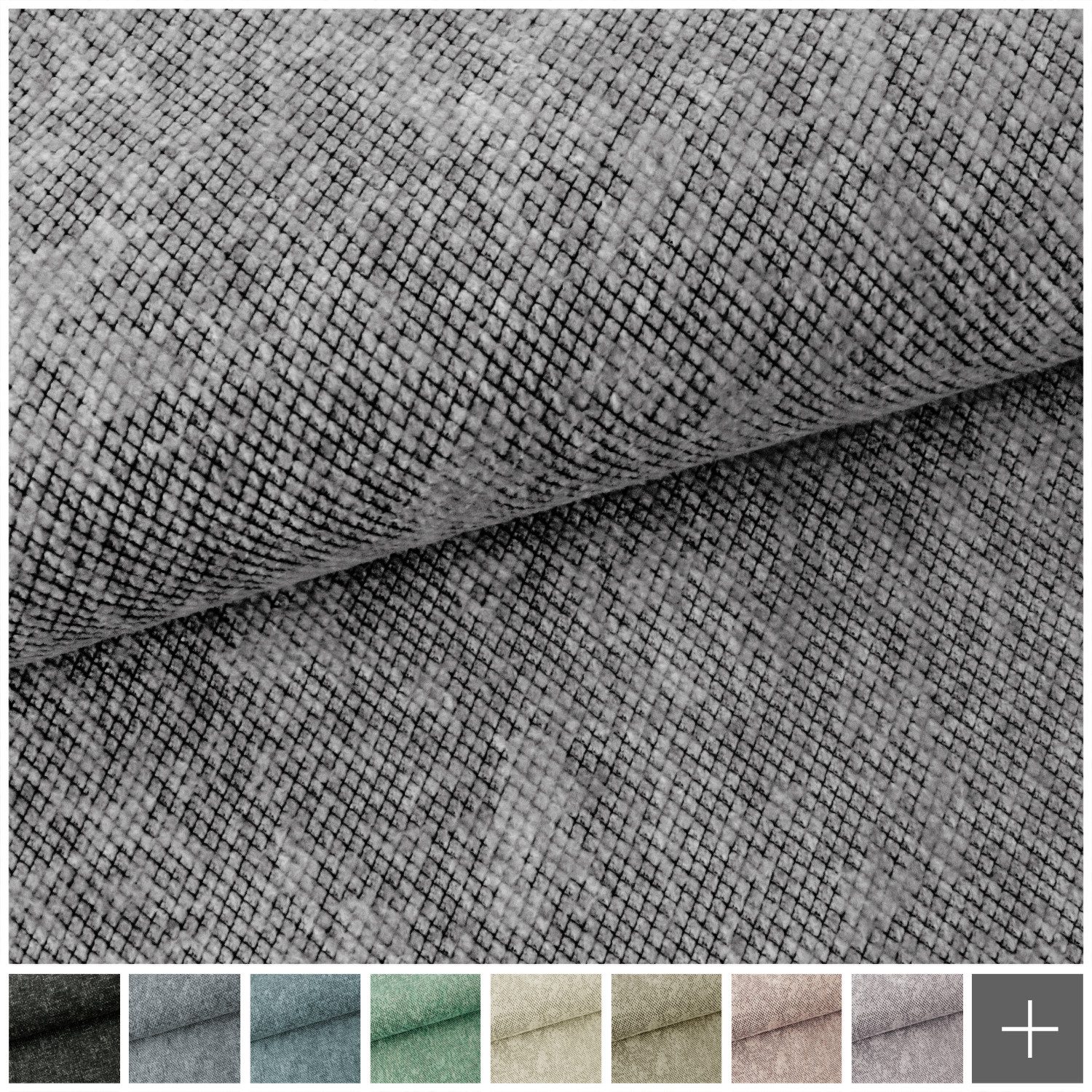 novely® Stoff WESSELN - Extravaganter Möbelstoff mit Netz-Muster, Strapazierfähig, Kuschelweich, Meterware, 1lfm