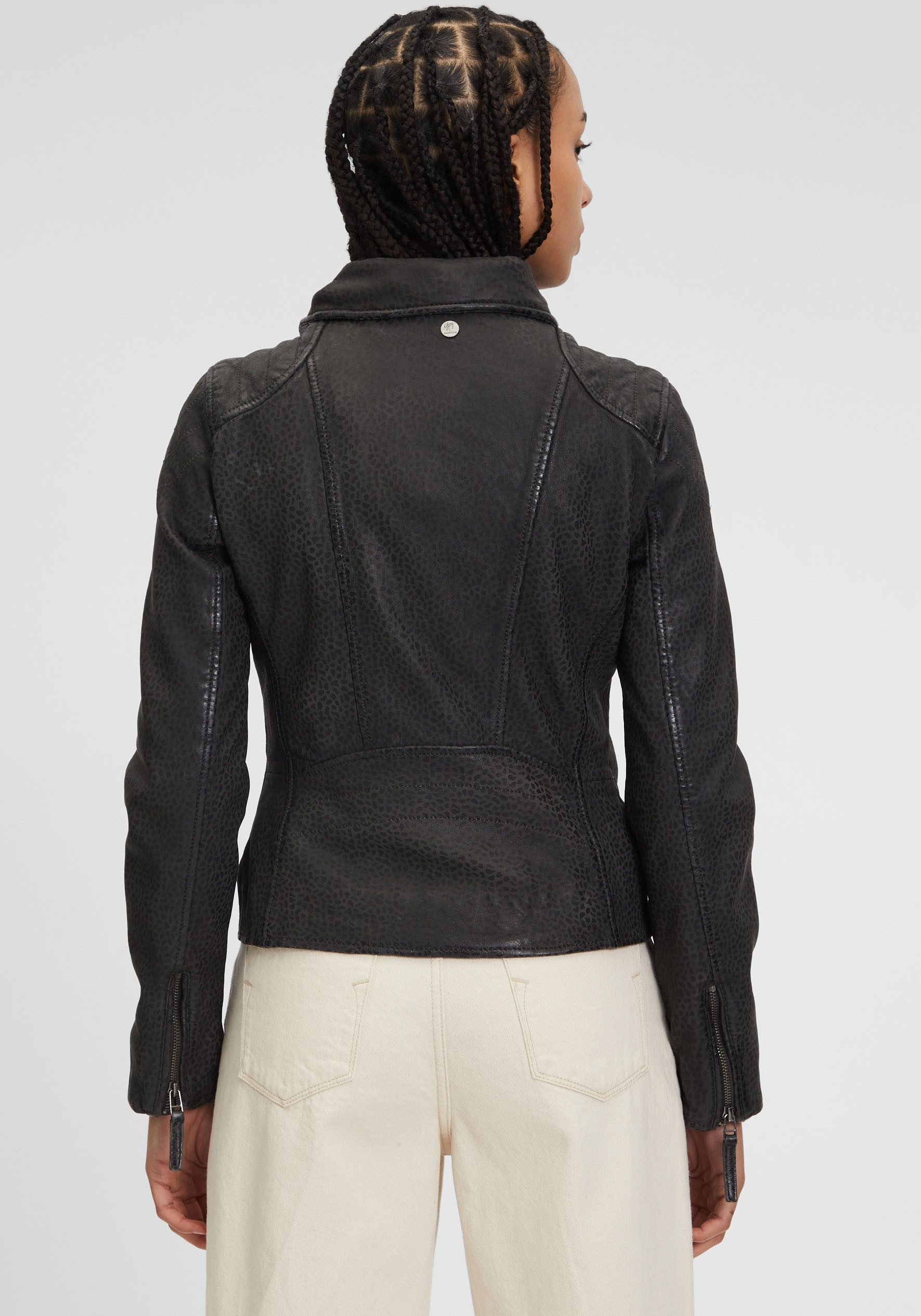 Mauritius Lederjacke GWAnimala mit asymetrischem Reißverschluss, Animal Prä günstig online kaufen