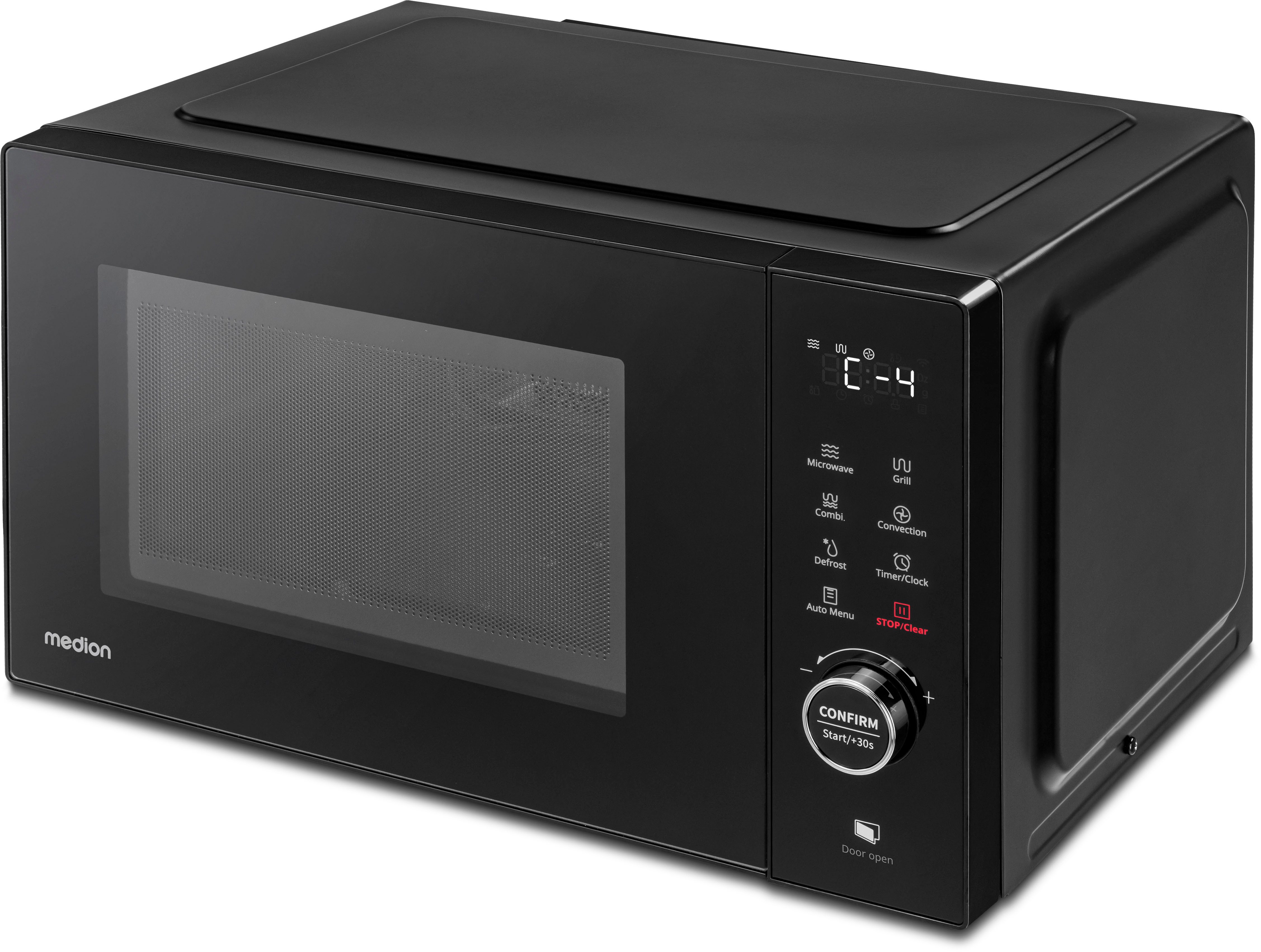 Medion® Mikrowelle MD 12031 mit Grill und Heißluftfunktion, Grill und Heißluft, Mikrowelle, 23 l, 23 L, 5 Leistungsstufen, 11 Automatikpogramme, Auftaufunktion