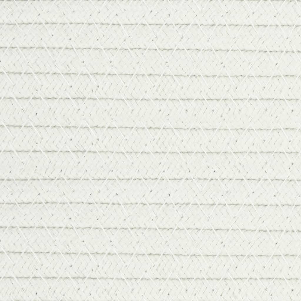 Braun und Aufbewahrungskorb cm vidaXL Ø40x35 Baumwolle Aufbewahrungskorb Weiß