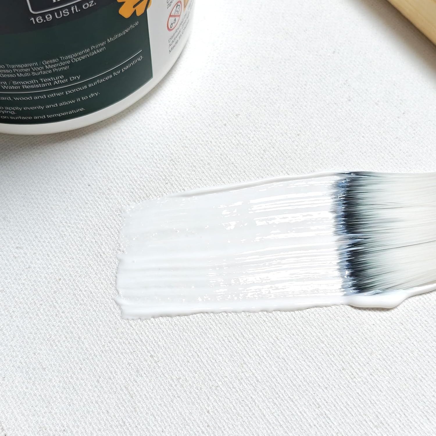 Artecho Bastelfarbe Gesso Grundierung Transparent 500 ml – Acryl Grundierung,Grundierfarbe, Für Leinwand, Papier, Holz & Karton – Wasserfest, Dauerhafte Haftung