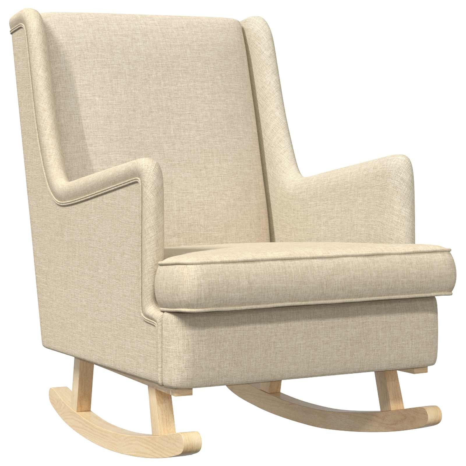 vidaXL Schaukelstuhl Schaukelstuhl Creme 62 x 80 x 85 cm Stoff (1 St)
