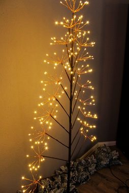 Arnusa LED Baum Leuchtbaum elegance Feuerwerk 150cm Kupfer Stehlampe Weihnachtsbaum, An-Aus, LED fest integriert, warmweiß, Dekoleuchte warmweiß Innen und Außen Weihnachtsbeleuchtung
