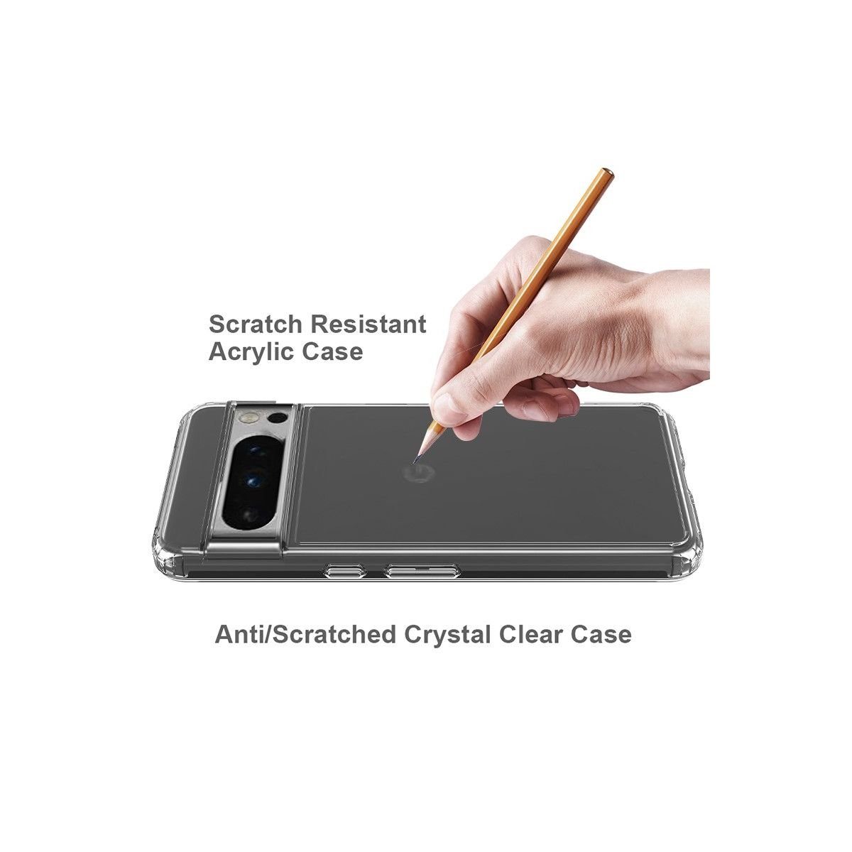JT Berlin Handyhülle Pankow Clear - Google Pixel 8 Pro Hülle, [Wireless-Charging kompatibel] transparent