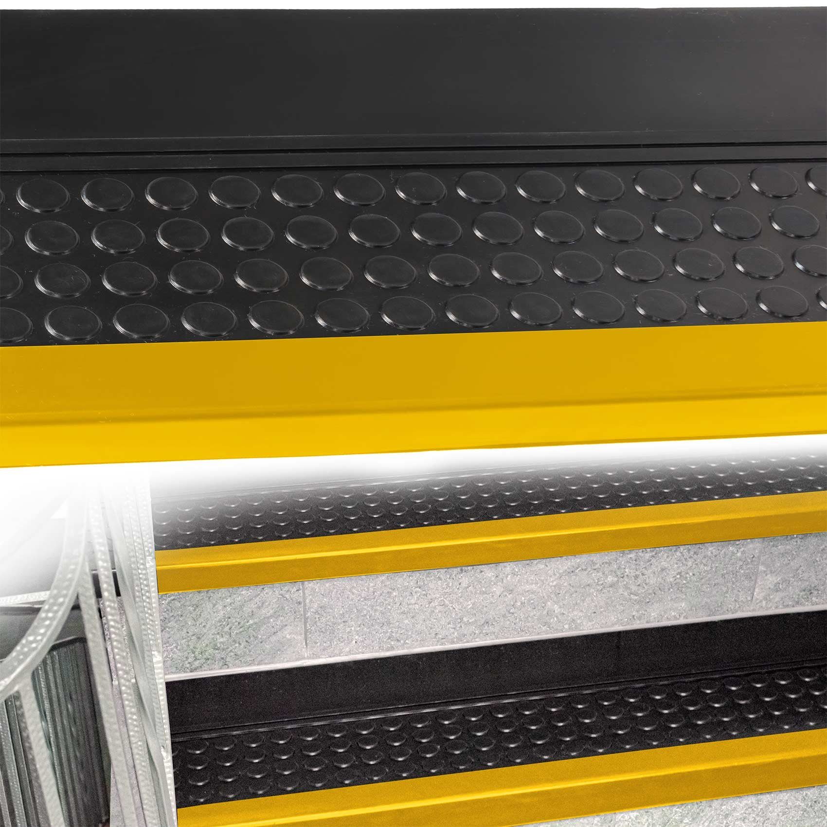 ANRO Stufenmatte Stufenschutz aus Gummi Treppenschutz Treppenmatte, Eckig, mit Coins/ Noppen Größe 30x60cm - rutschischer & anpassbar – Bild 5 von 5