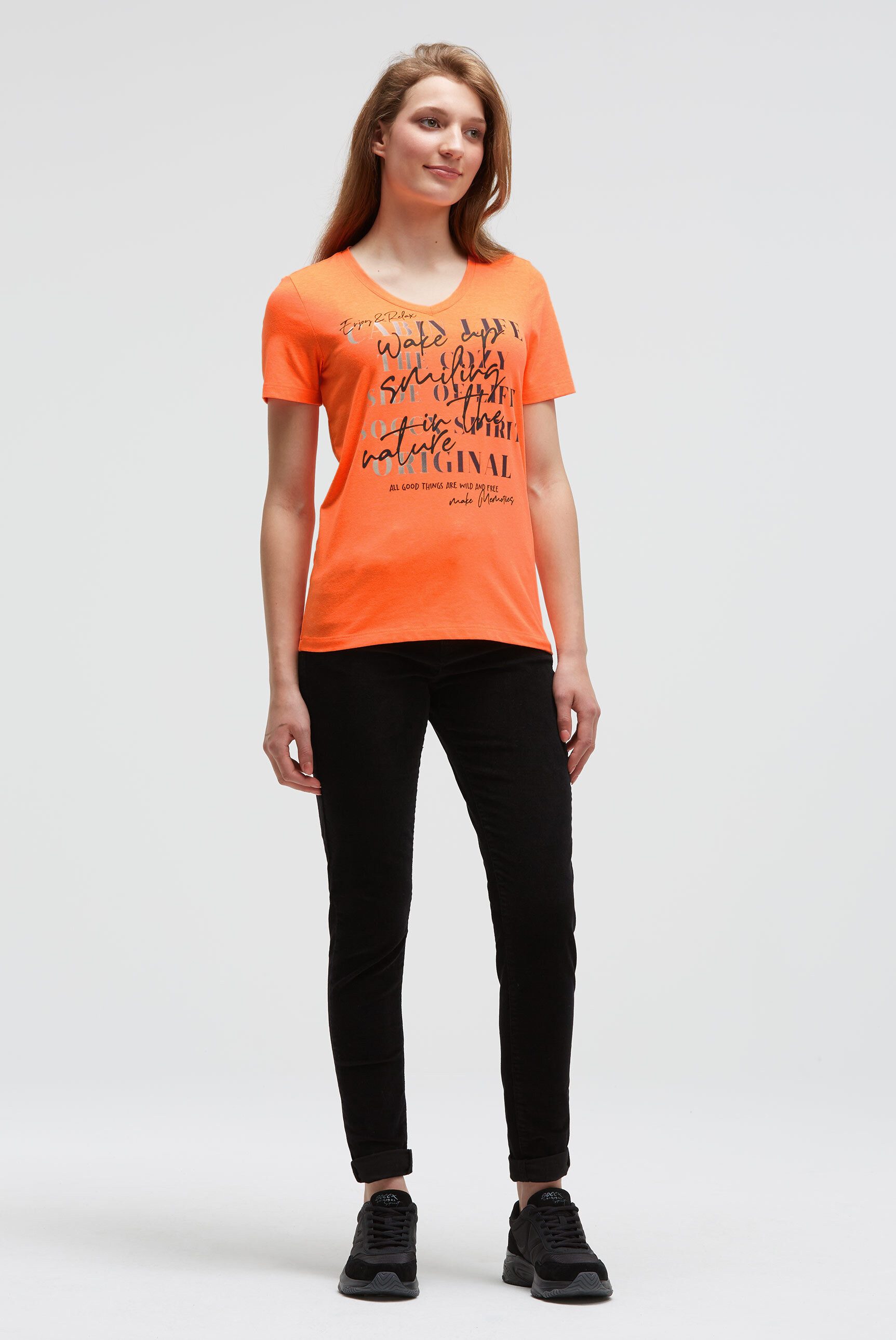SOCCX V-Shirt mit Baumwolle