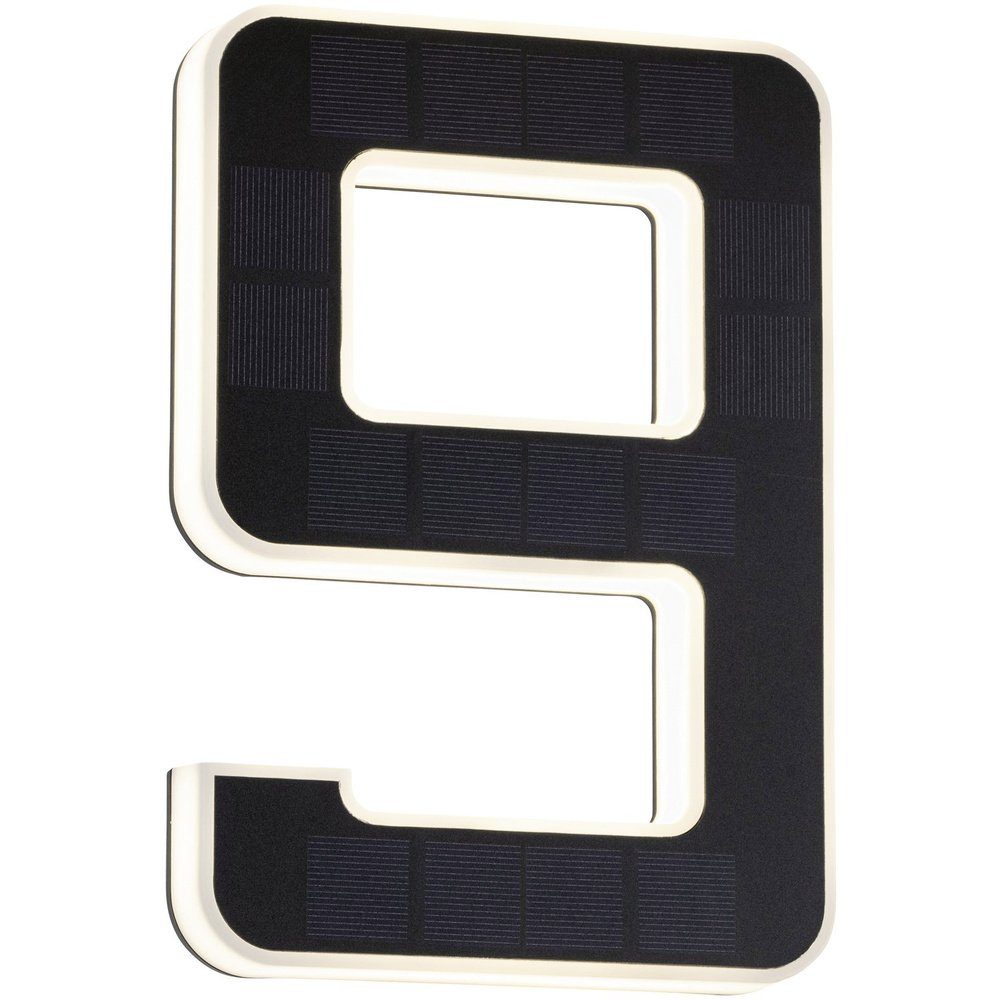 Paulmann Gartenleuchte Paulmann 79850 Solar-Hausnummernleuchte 0.20 W Warmweiß Schwarz