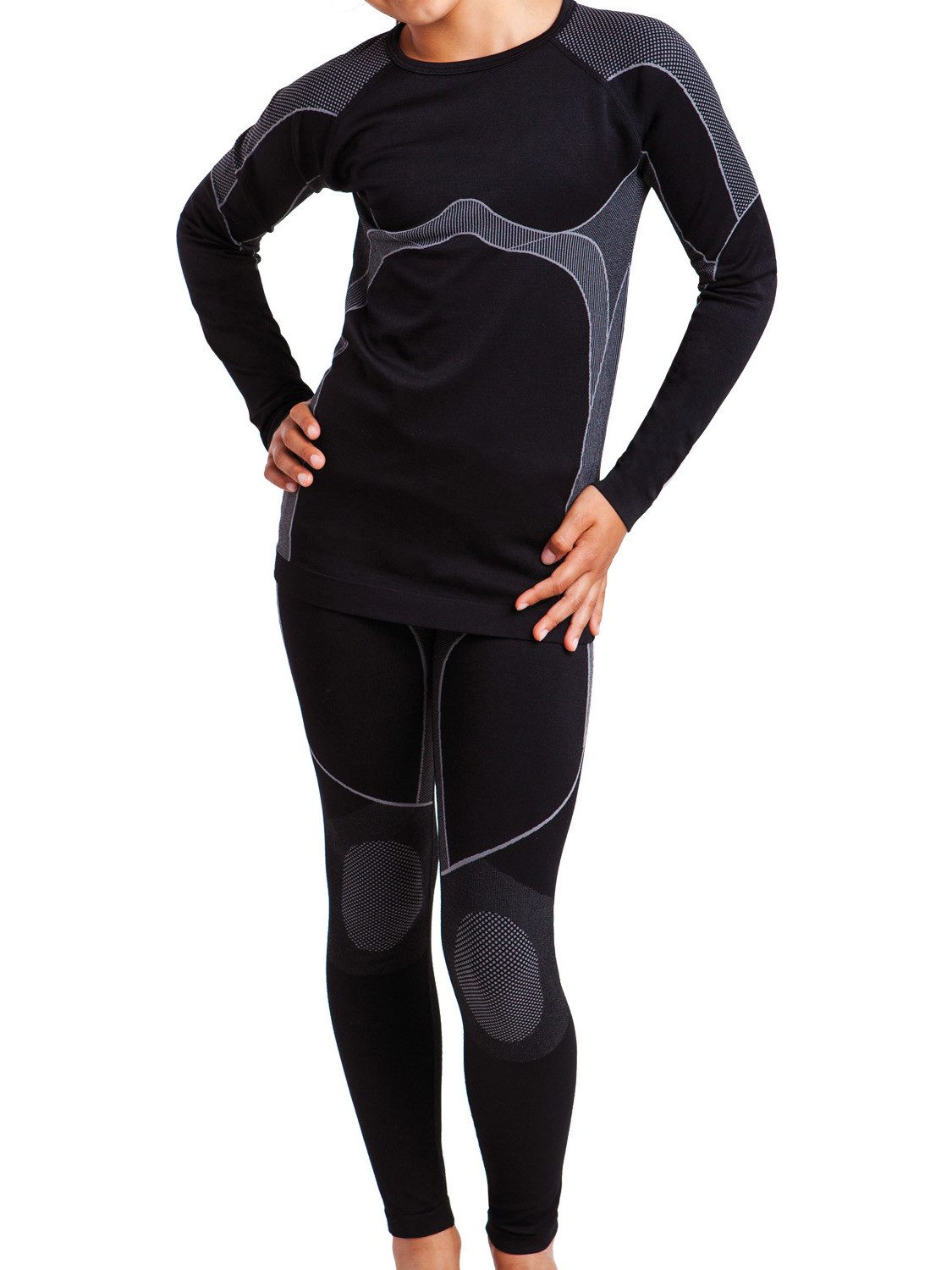 Gomati Thermohose Kinder Thermo Unterwäsche Set - Seamless Funktionswäsche