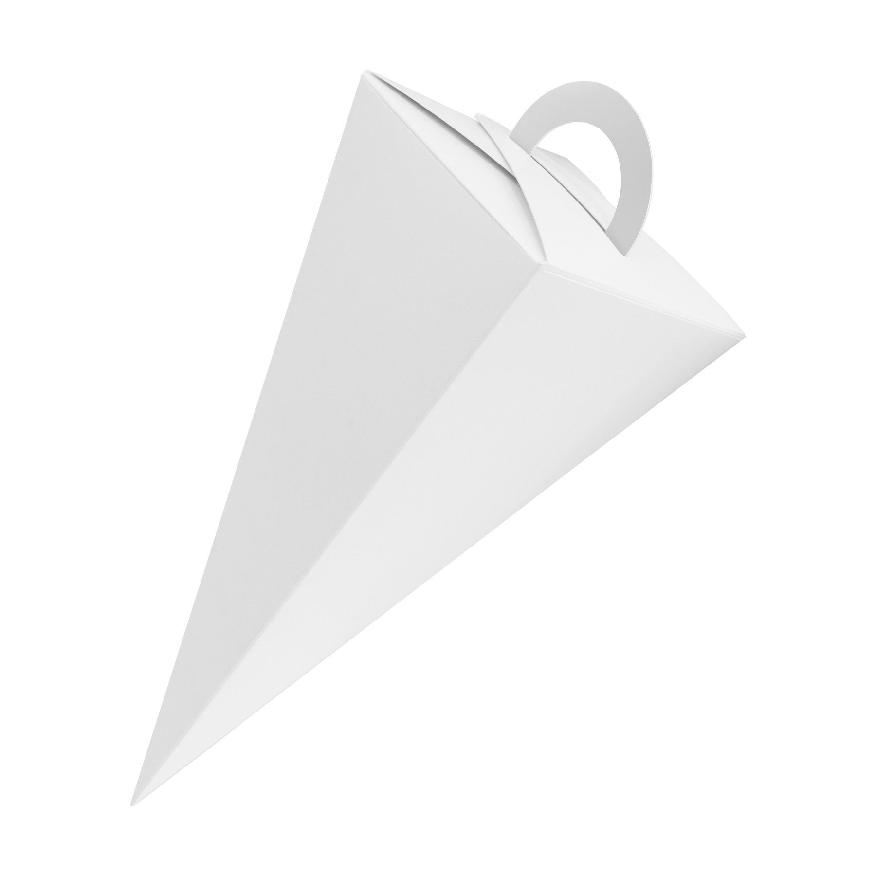 itenga Geschenkpapier 25x itenga Geschenktüte Schultüte mit Griff 21 cm, Weiß | Geschenkpapier