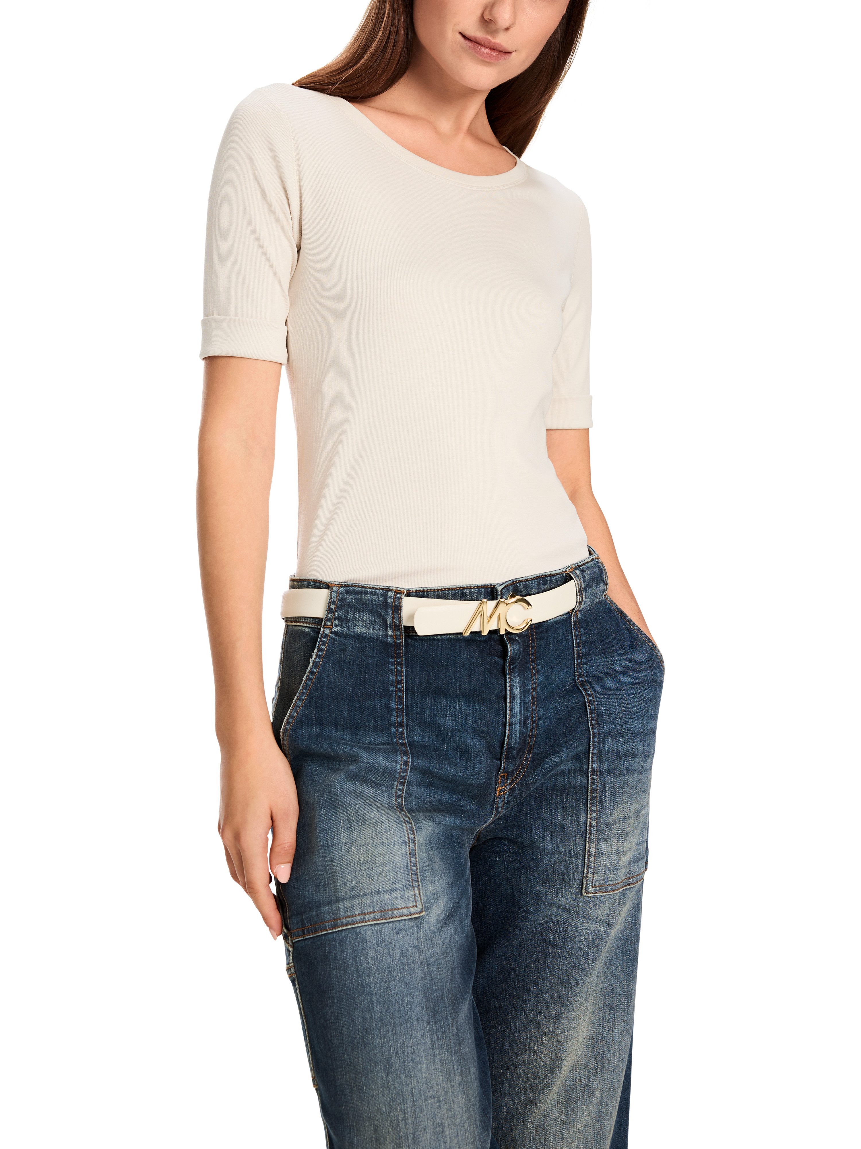 Marc Cain Kurzarmshirt "Noble Neutrals" Premium günstig online kaufen