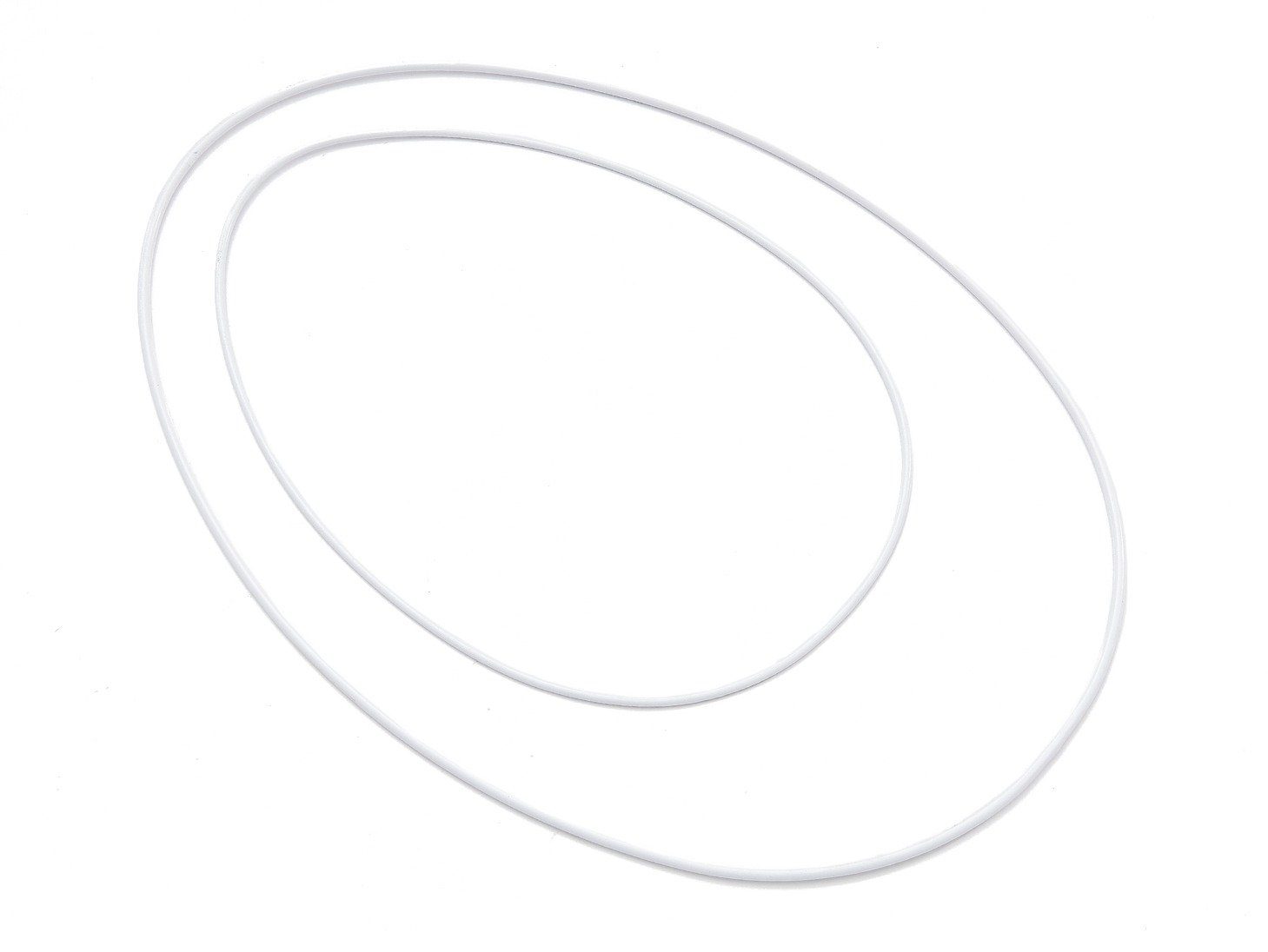 NaDeco Dekoobjekt Metallring Ei Form in Weiß, Größe 17x25 cm
