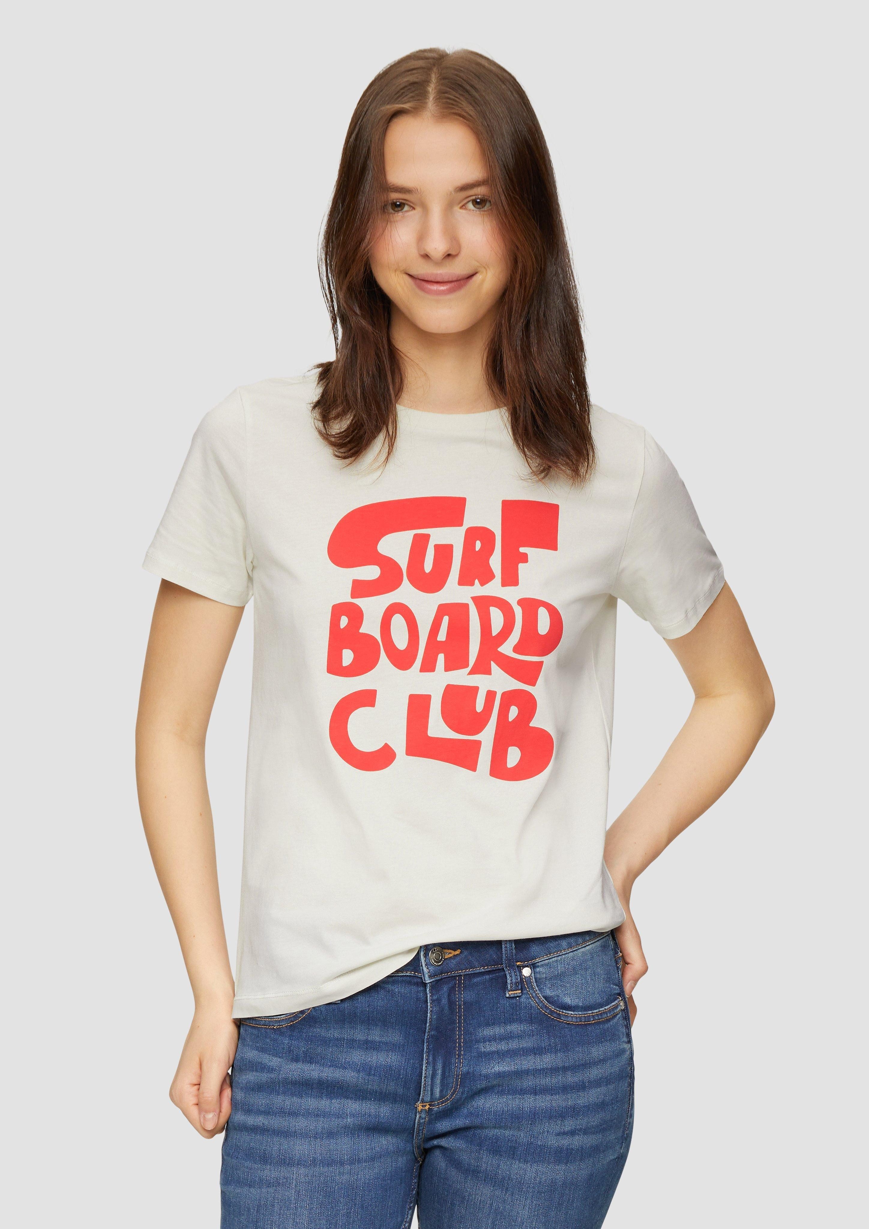 QS Kurzarmshirt Jersey-T-Shirt im Relaxed Fit günstig online kaufen