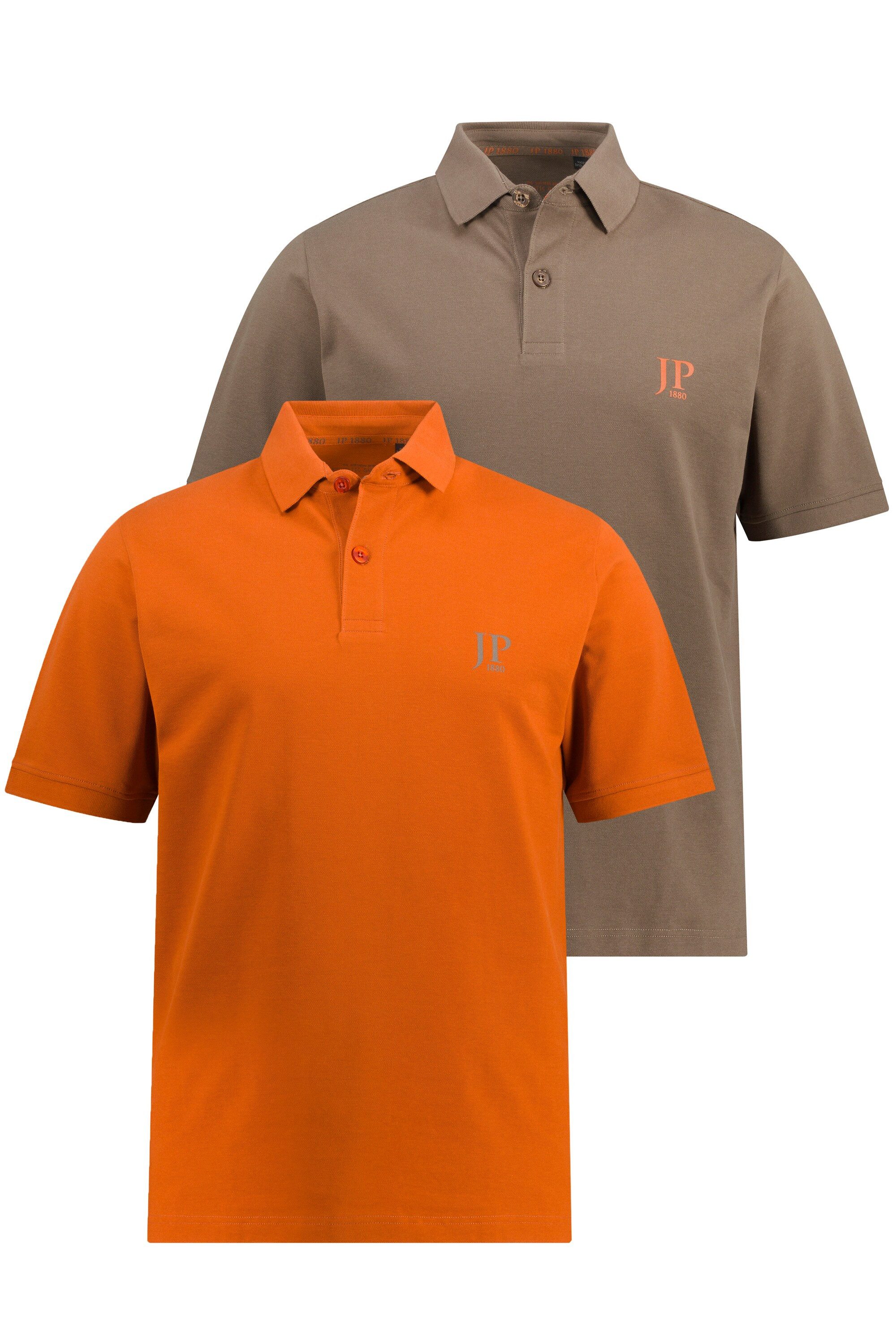 JP1880 Poloshirt Poloshirts Basic 2er-Pack Piqué gekämmte Baumwolle (2-tlg)