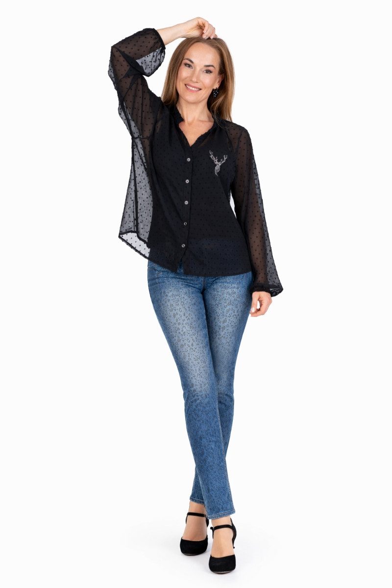 Hangowear Trachtenjeans Trachtenjeans Damen - HENDRINA LANG LEO DENIM - aop