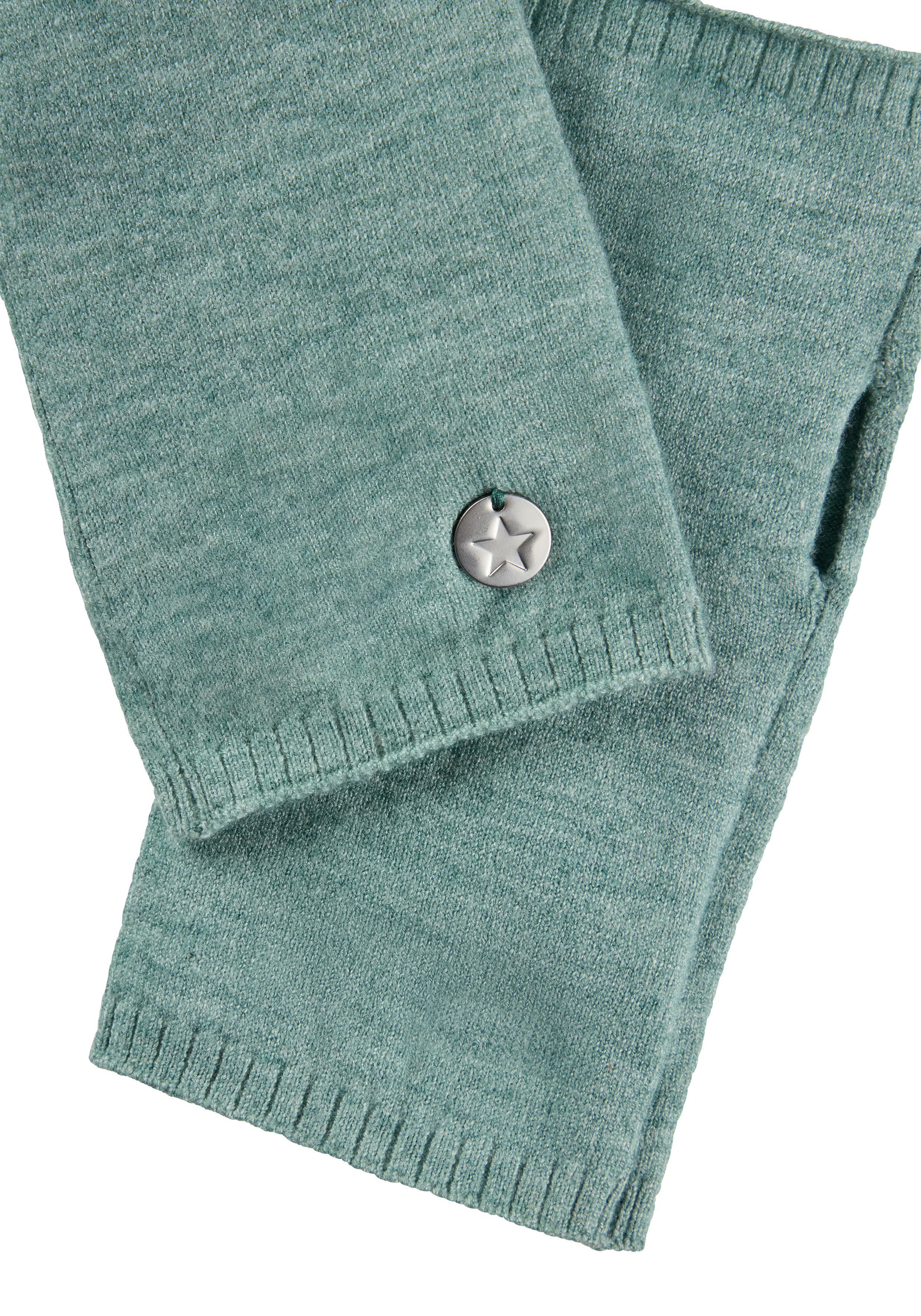 Laura Scott Armstulpen (2-St) aus kuscheligem Strick mit süßem Metall-Badge - NEW