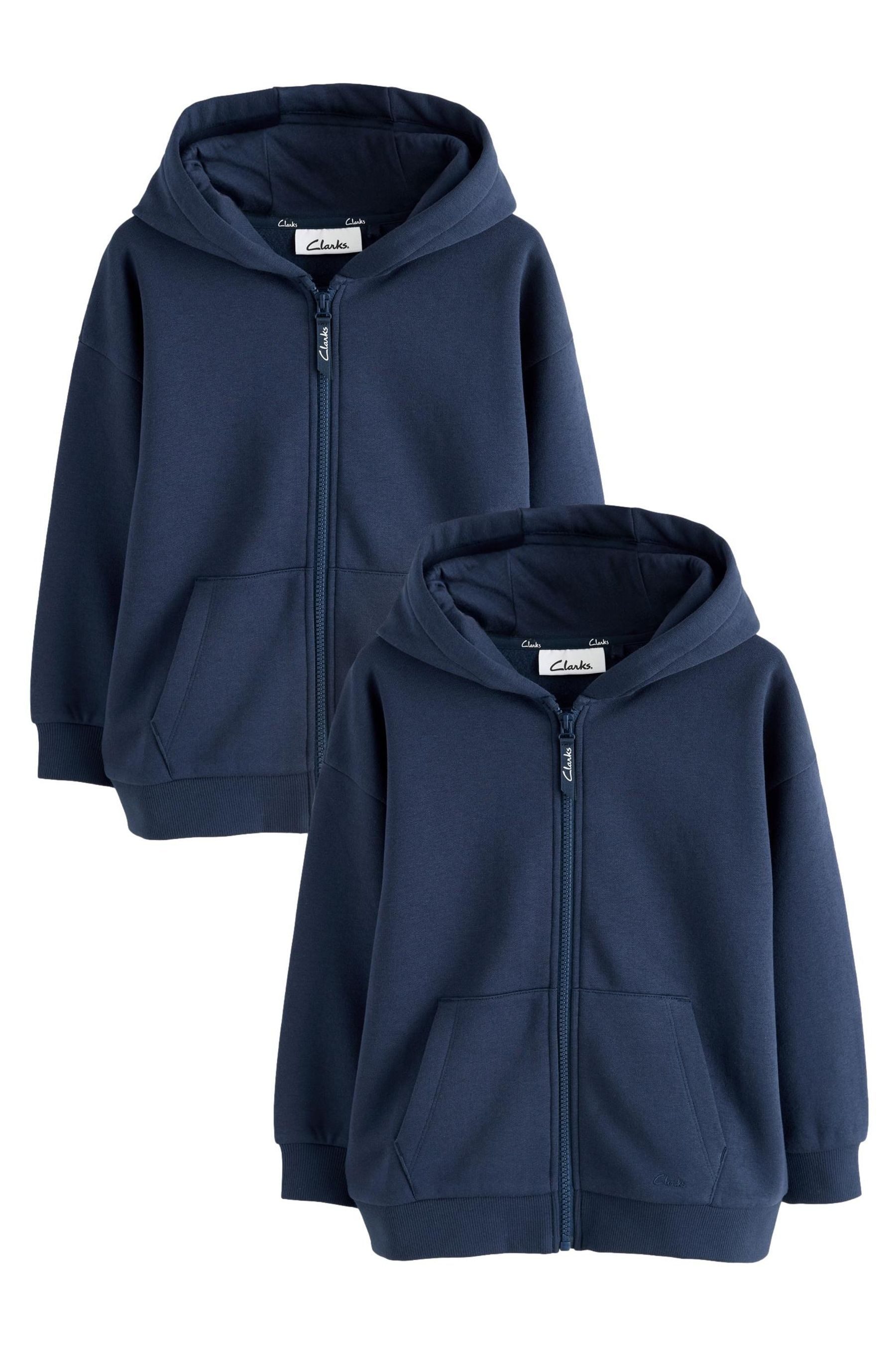 Kapuzenpullover Clarks Kapuzenjacke mit Reißverschluss, 2er-Pack