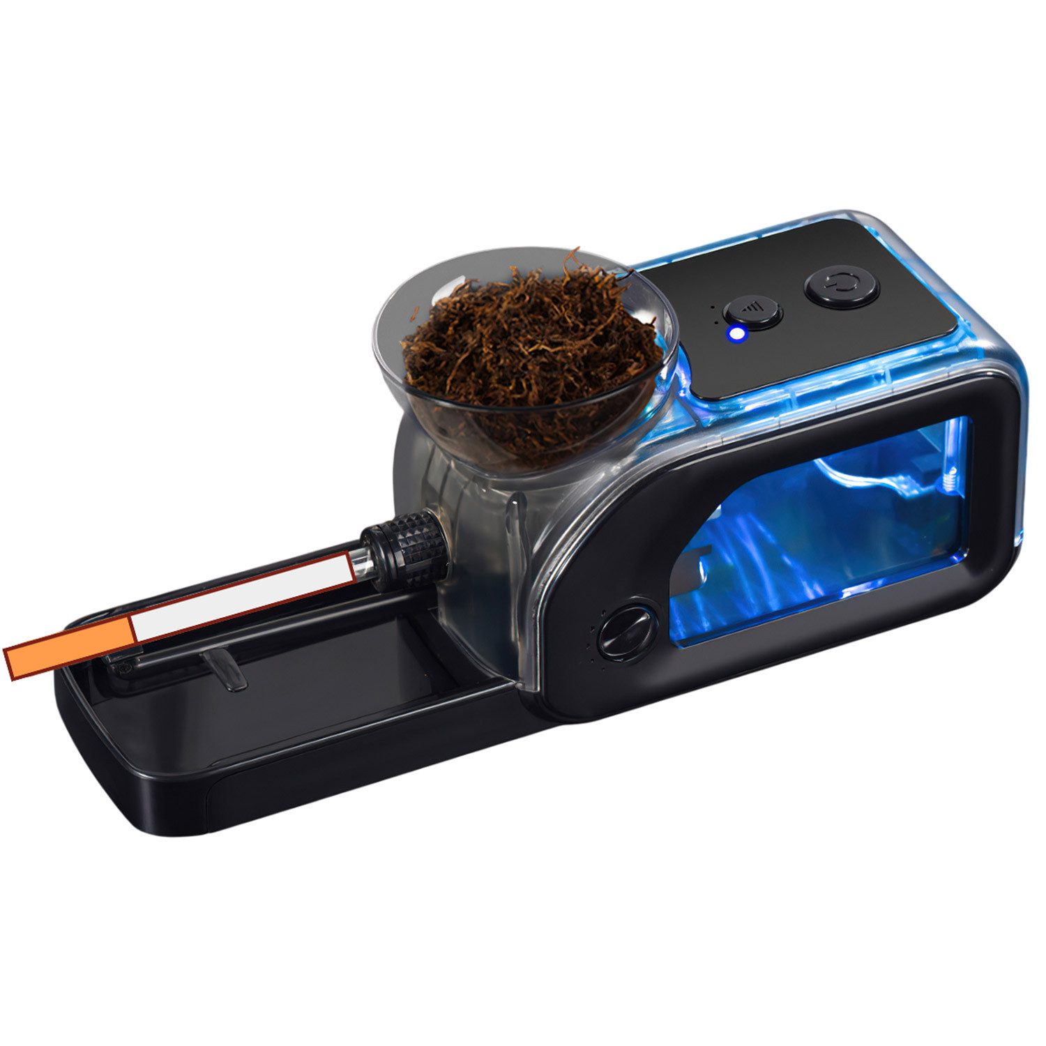 Refttenw Drehmaschine Zigaretten Elektrische- Ø 8,0/6,5/5,5 mm, Mit transparentem Motorgehäuse & Auffangschale