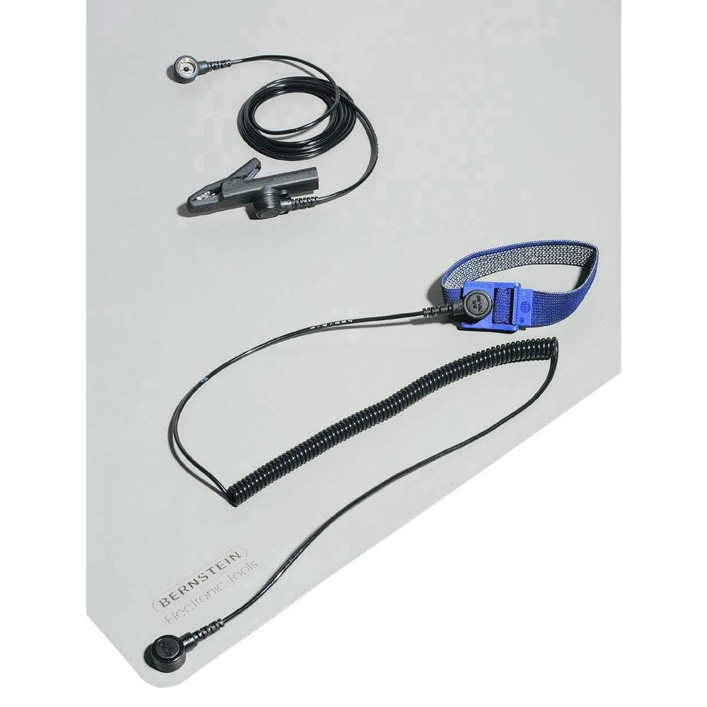 BERNSTEIN TOOLS FOR ELECTRONICS Werkstatt-Set ESD Personenerdung Set 5 teilig 9-361, inkl. Erdungskabel, inkl. Erdungsarmband, inkl. Verbindungsleitung