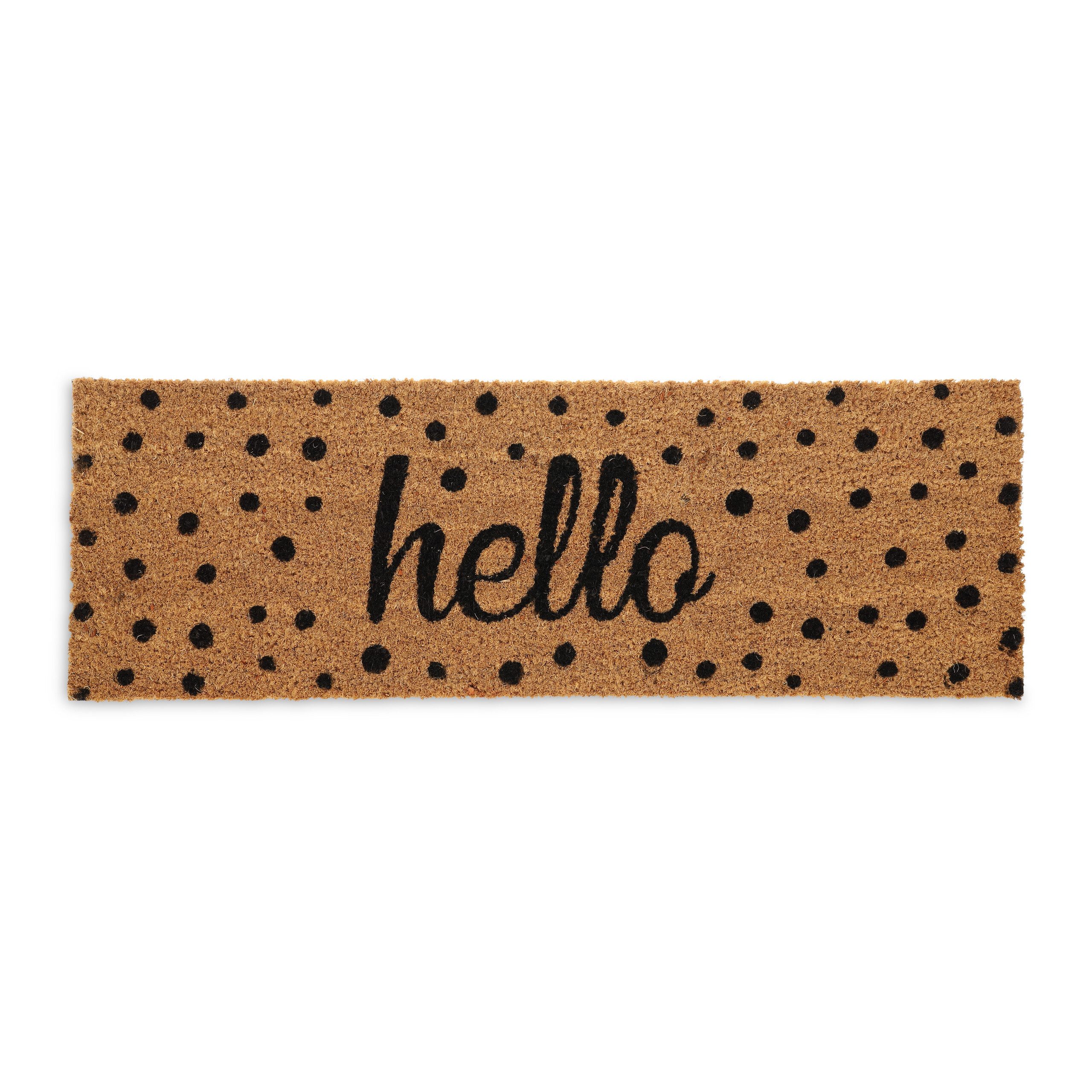relaxdays Fußmatte Kokos Fußmatte Hello mit günstig online kaufen