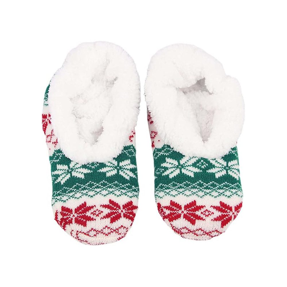 Coonoor Haussocken Wärmende Hausschuhe für Damen, Lustige rutschfeste Plüschsocken (1-Paar) Dicke Kunstfell-Slipper für den Winter, bequeme Haussocken für drinnen
